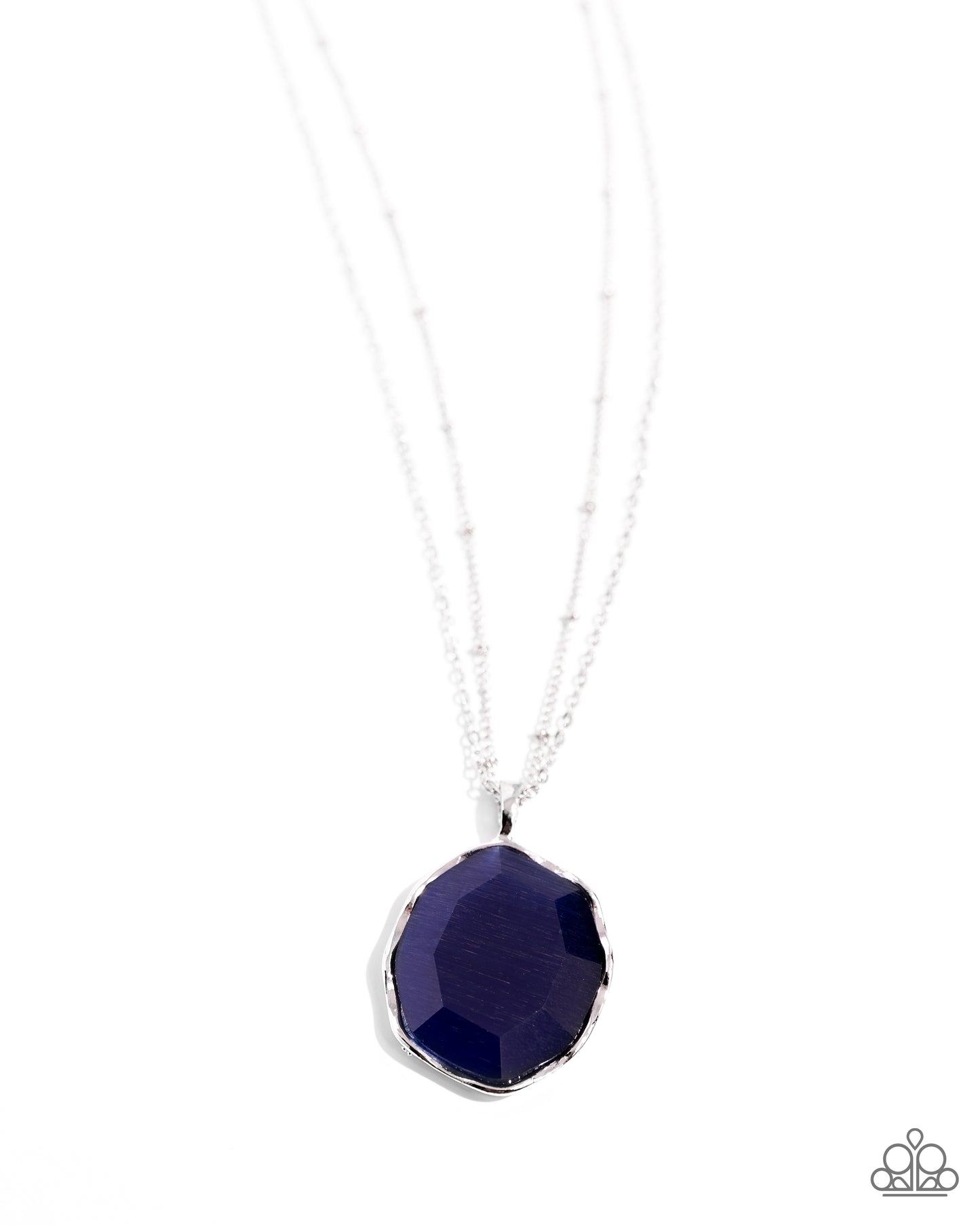 Showstopping Season - Blue Faceted Oval Necklace Paparazzi N2580