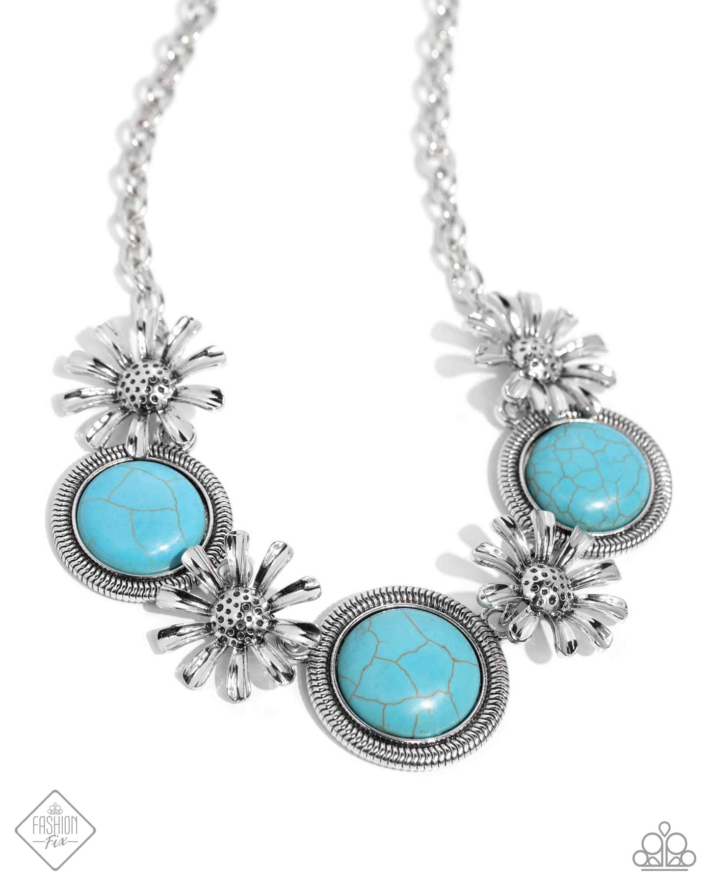 Cowboy Casanova - Blue Turquoise Necklace Fashion Fix June 2024 Paparazzi