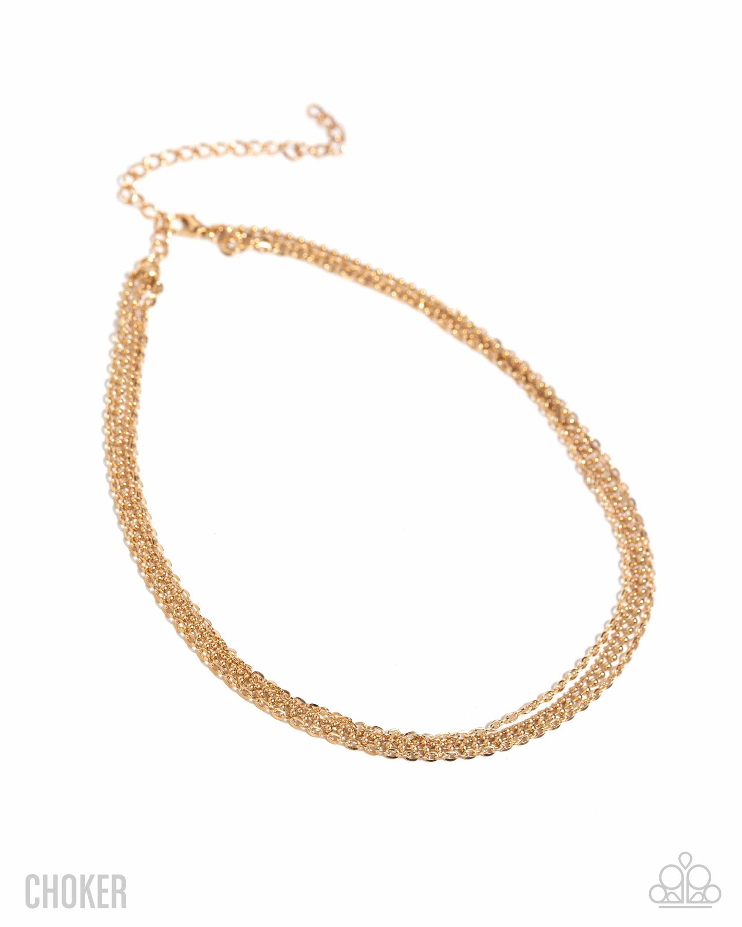 Paparazzi Industrial Independence - Gold Dainty & Ball Mismatched Chain Choker Necklace N3989