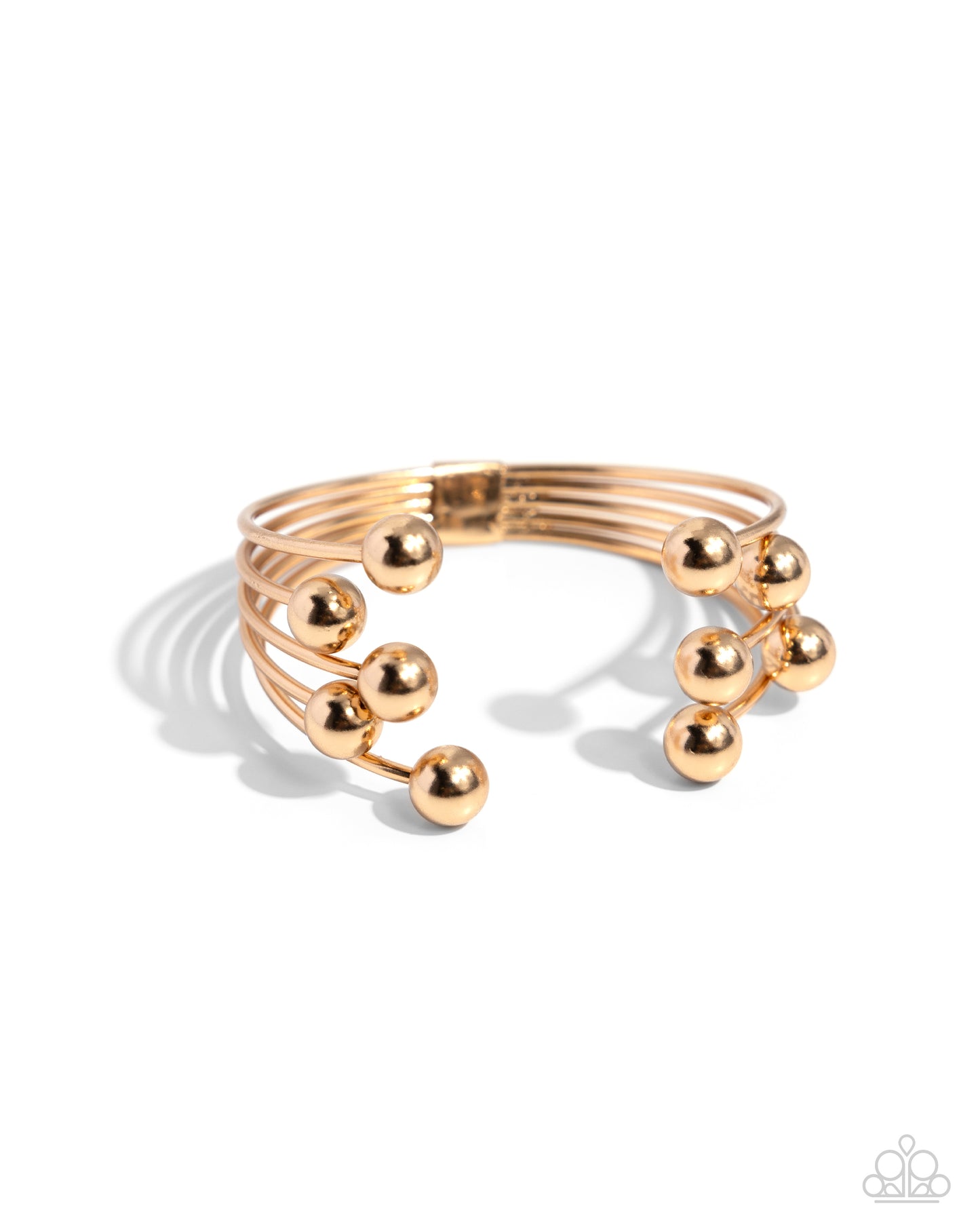 Assembly Line - Gold Bold Cuff Bracelet Paparazzi B1816