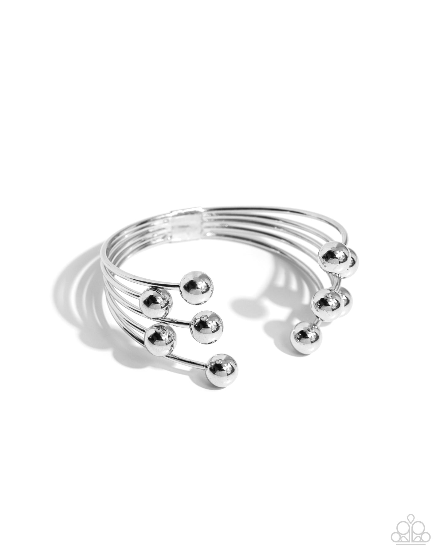 Assembly Line - Silver Bar Bold Cuff Bracelet Paparazzi B1815