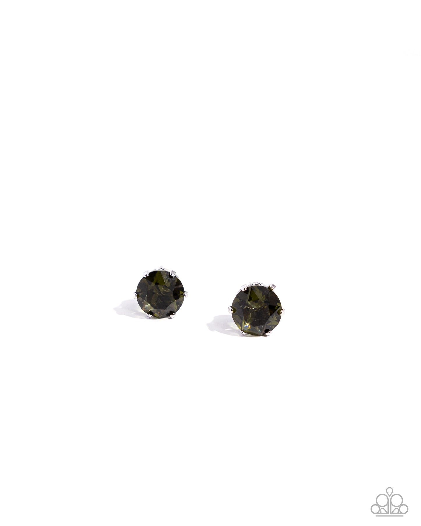 Breathtaking Birthstone - Green Peridot Rhinestone August Birthstone Post Earring Paparazzi E1962