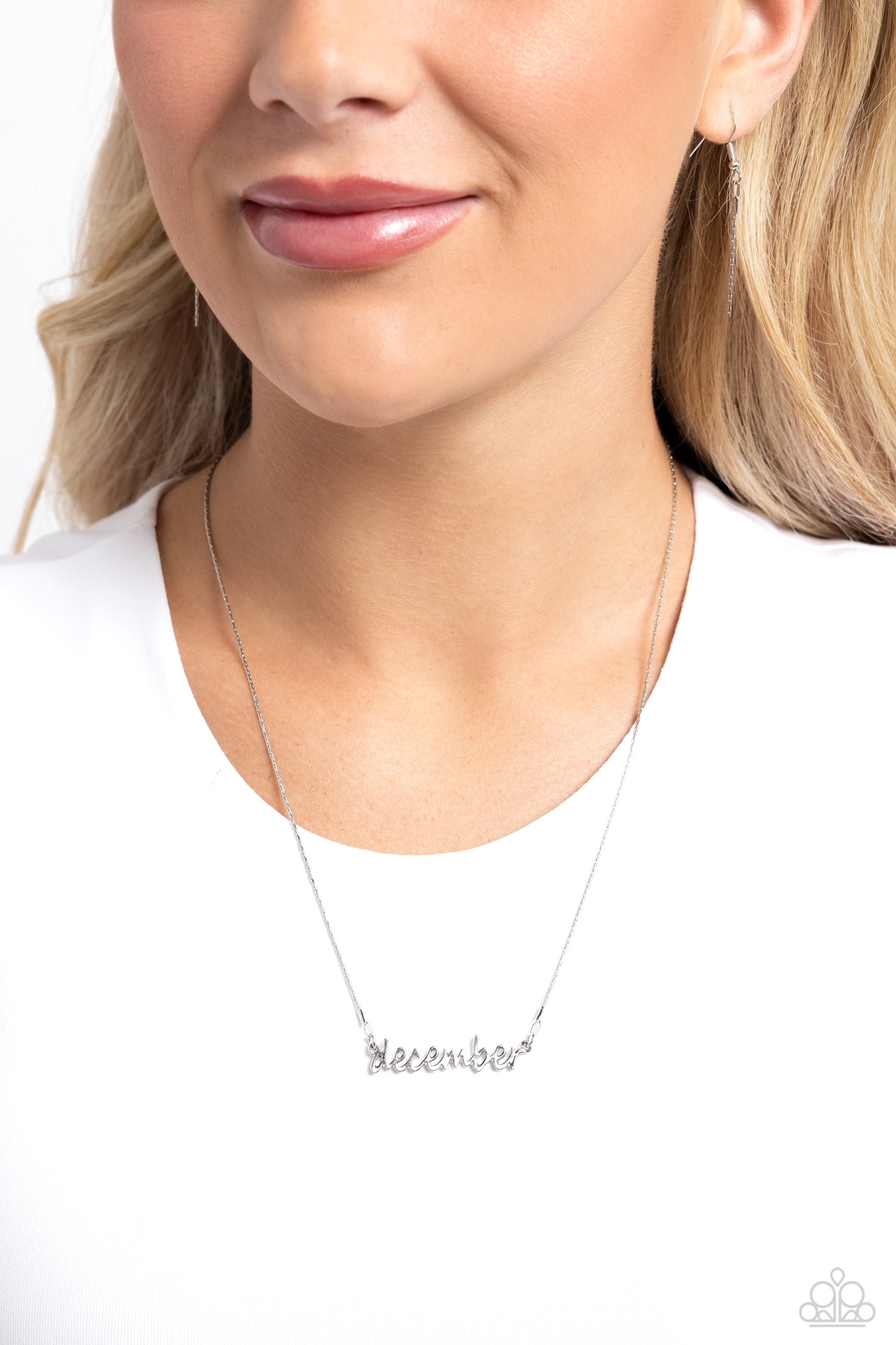 Paparazzi Birth Month Bling - December - Silver December Birth Month Necklace