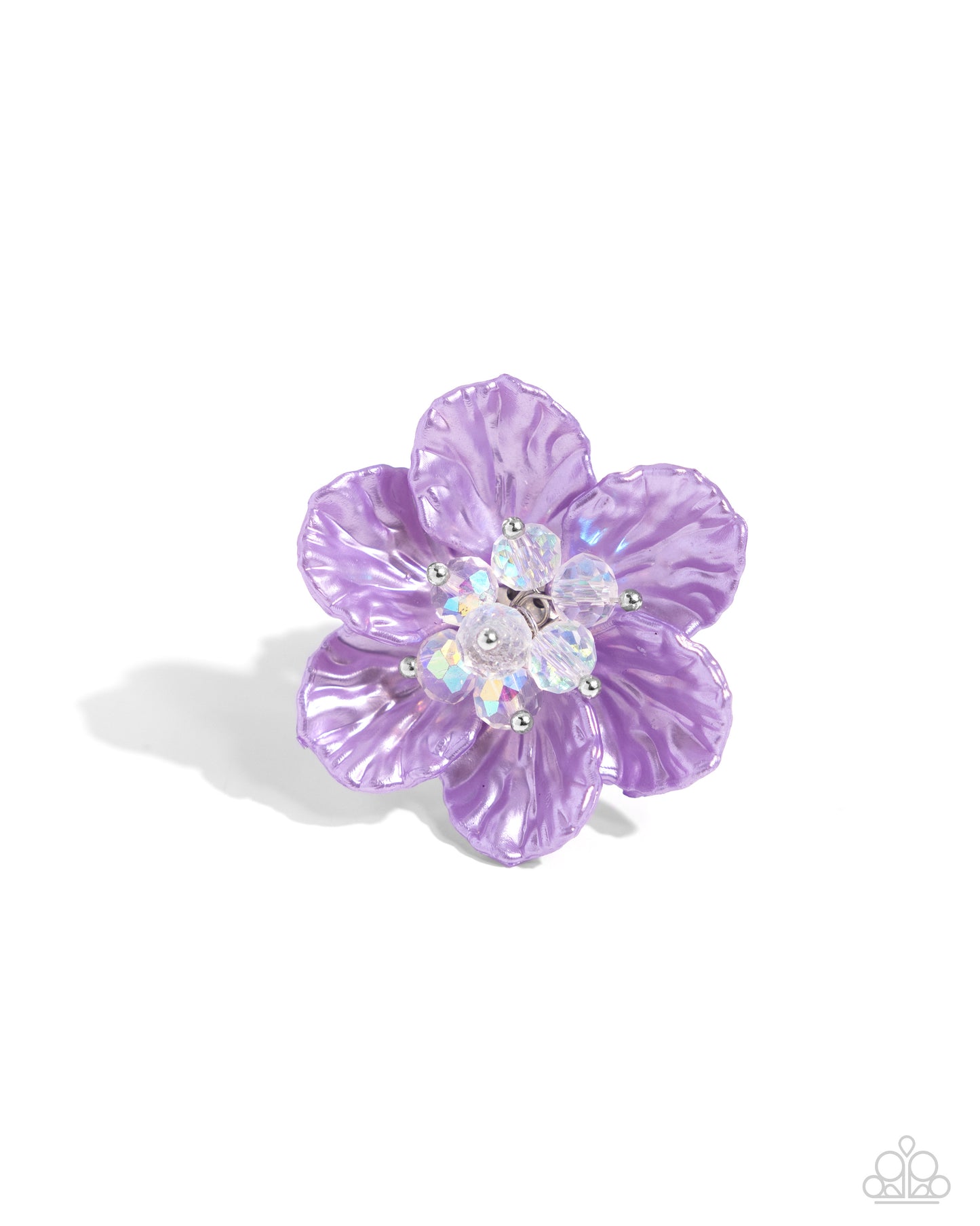 Petal Pact - Purple Lavender Shell Like Flower Ring Paparazzi R0729