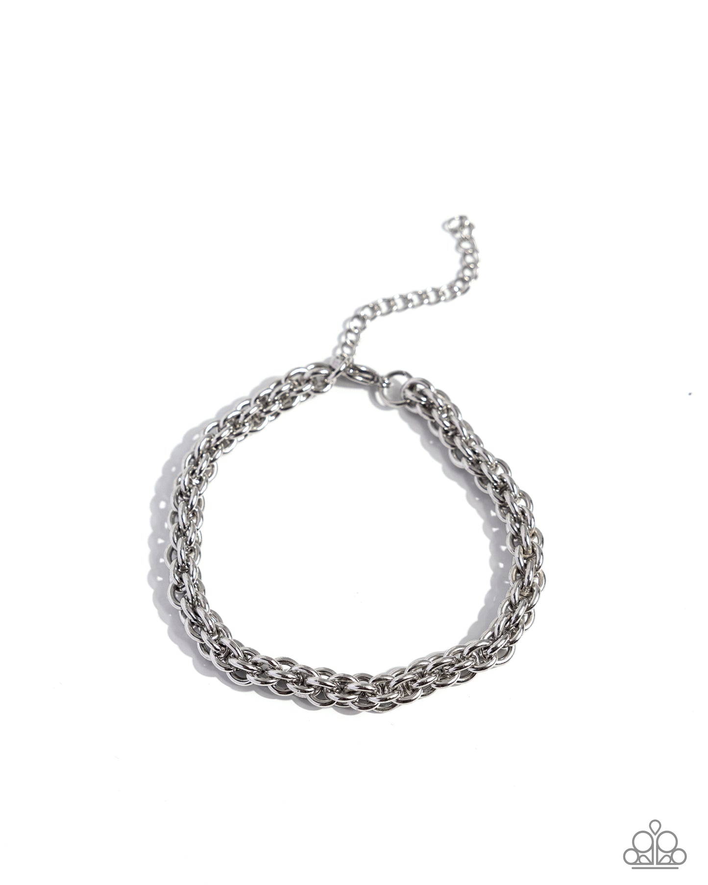 Boldly Braided - Silver Braided Chain Urban Bracelet Paparazzi B1581