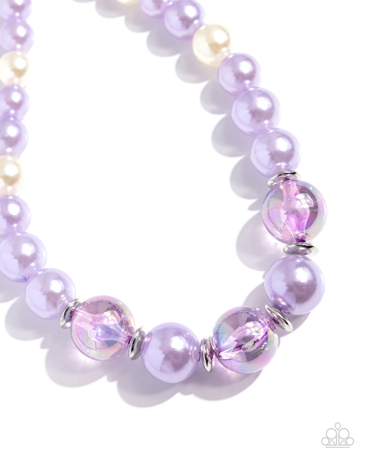 Just Another PEARL - Purple Pastel Lilac & White Pearl, Lilac Iridescent Bead Necklace Paparazzi N2234