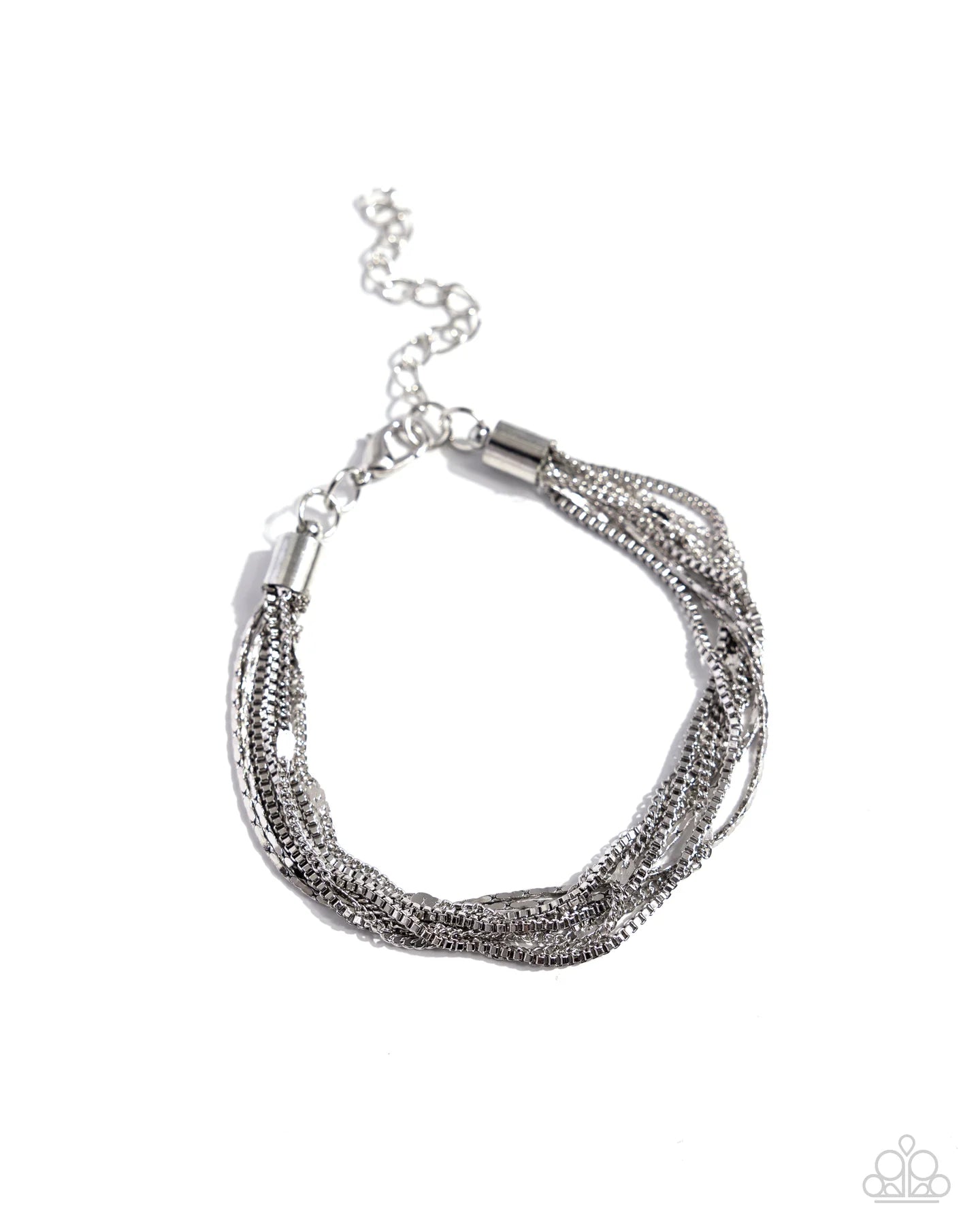 Paparazzi Delicate Darling - Silver Layered Chain Bracelet B2487