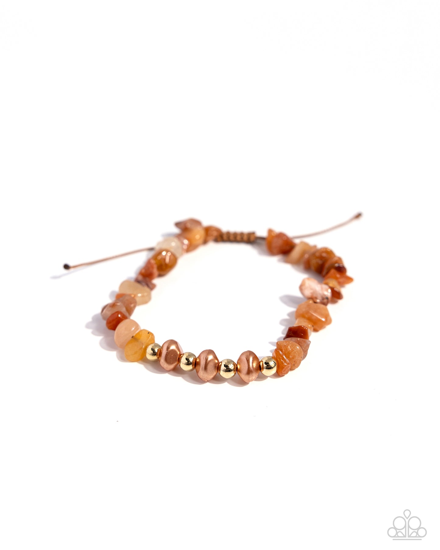 Impressive Ingenuity - Orange Multicolored & Marbled Stone, Baroque Pearl Bracelet Paparazzi B1828