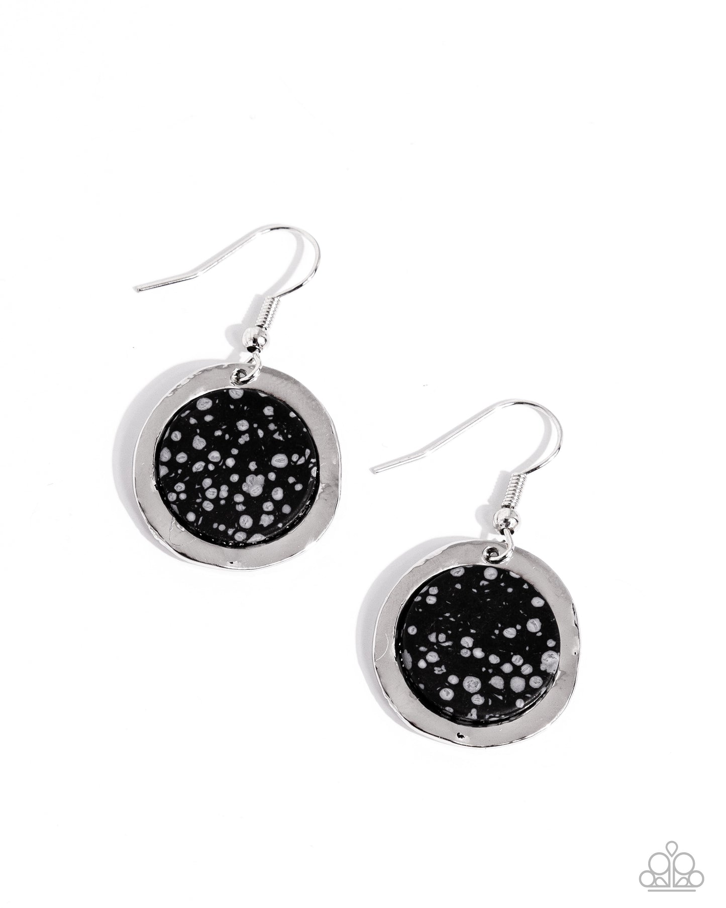 Pendant Paradox - Black & White Stone Santa Fe Style Earring Paparazzi