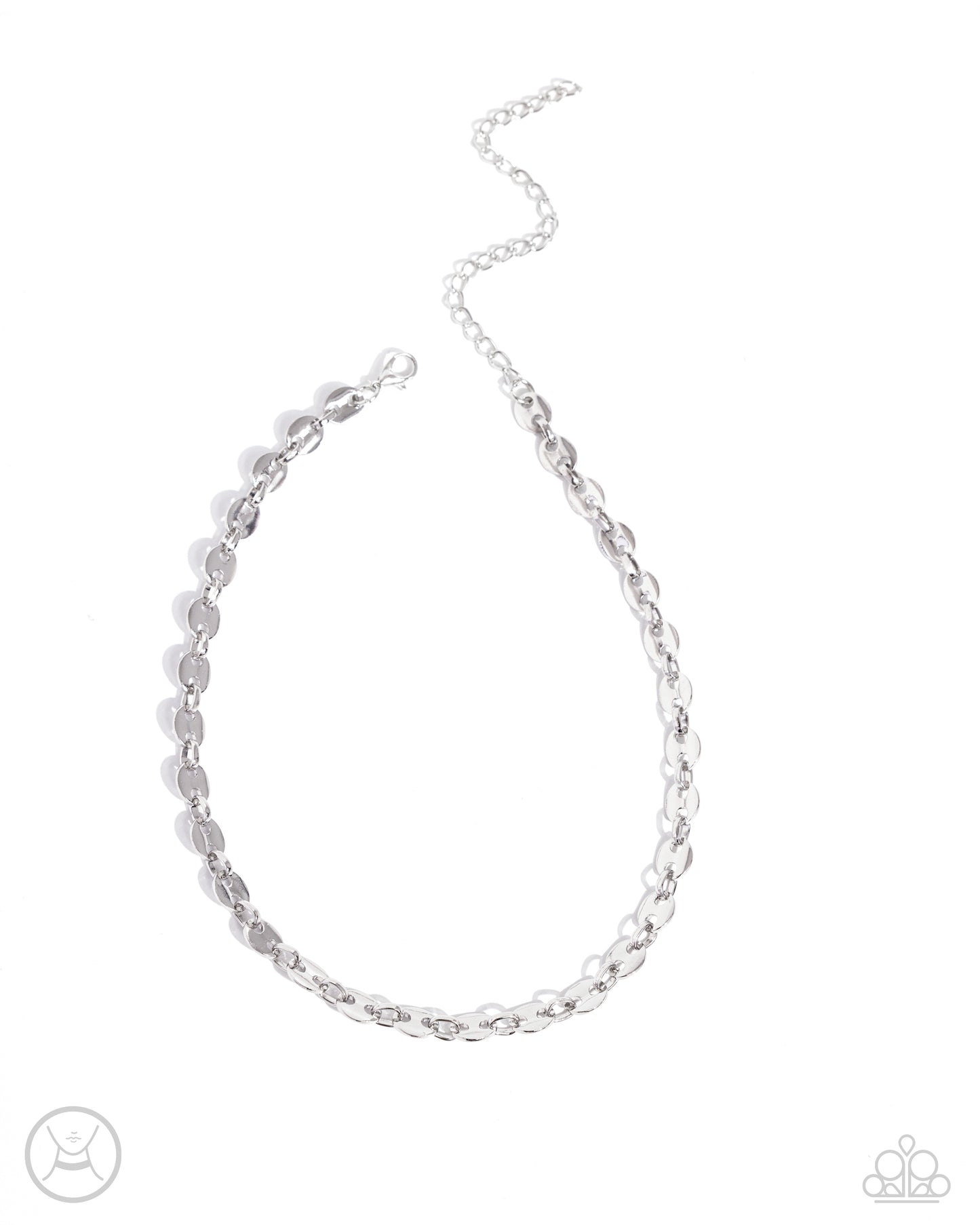 Abstract Advocate - Silver Chain Choker Necklace Paparazzi