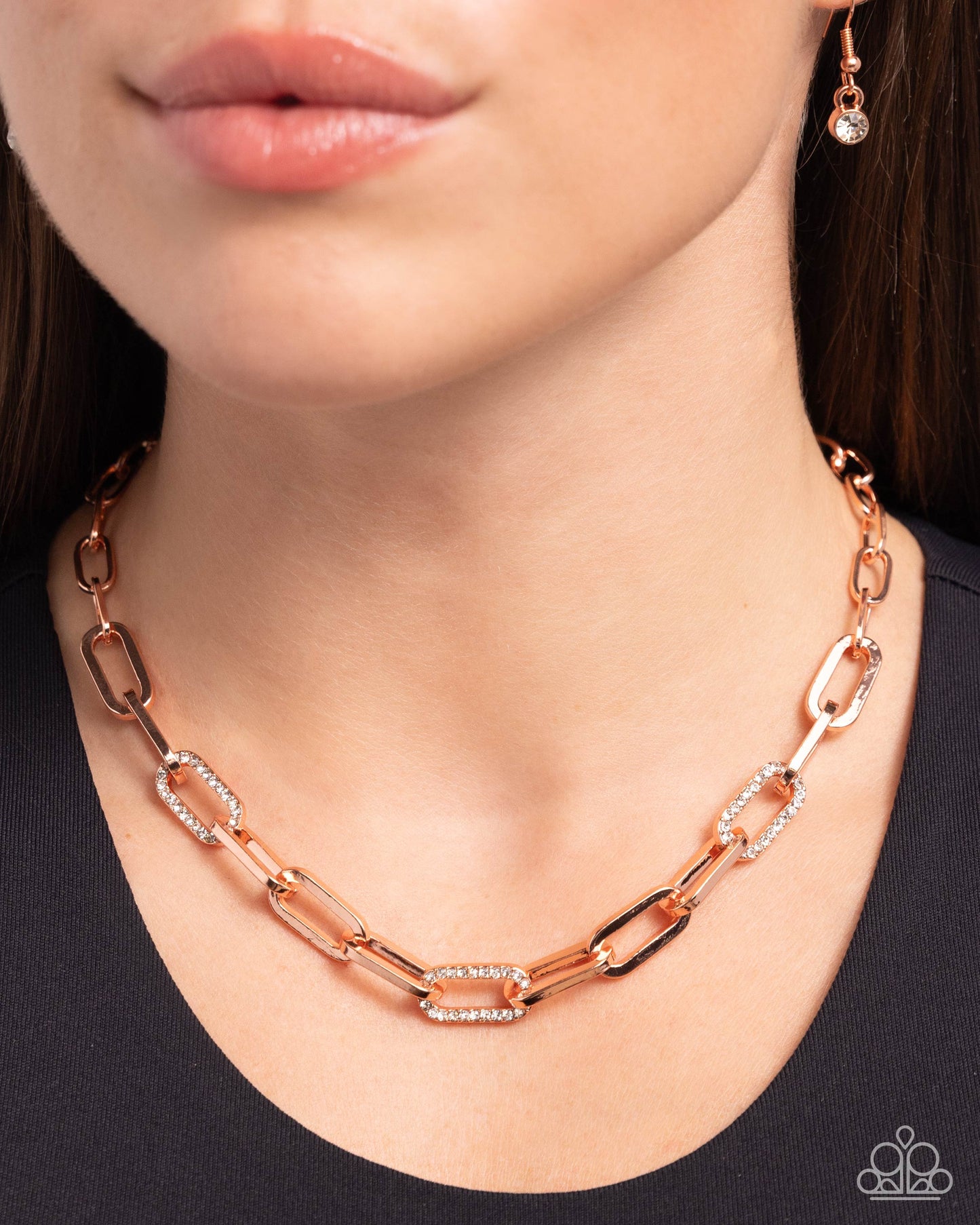 Understated Shimmer - Copper - Shiny Copper Paperclip Chain Necklace Paparazzi N2482