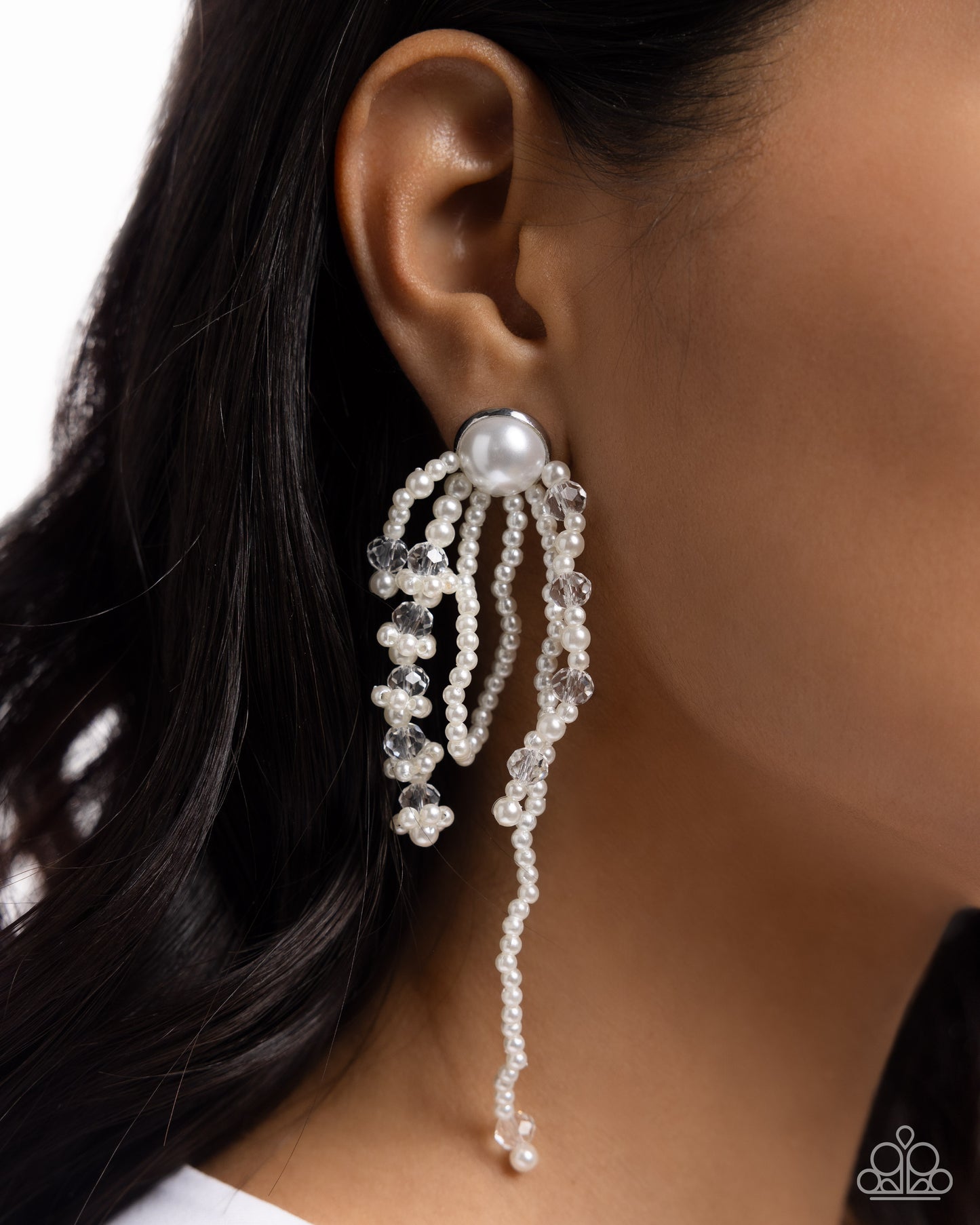 Promising Pearls - White Oversized & Dainty Pearl Post Earring Paparazzi E2141