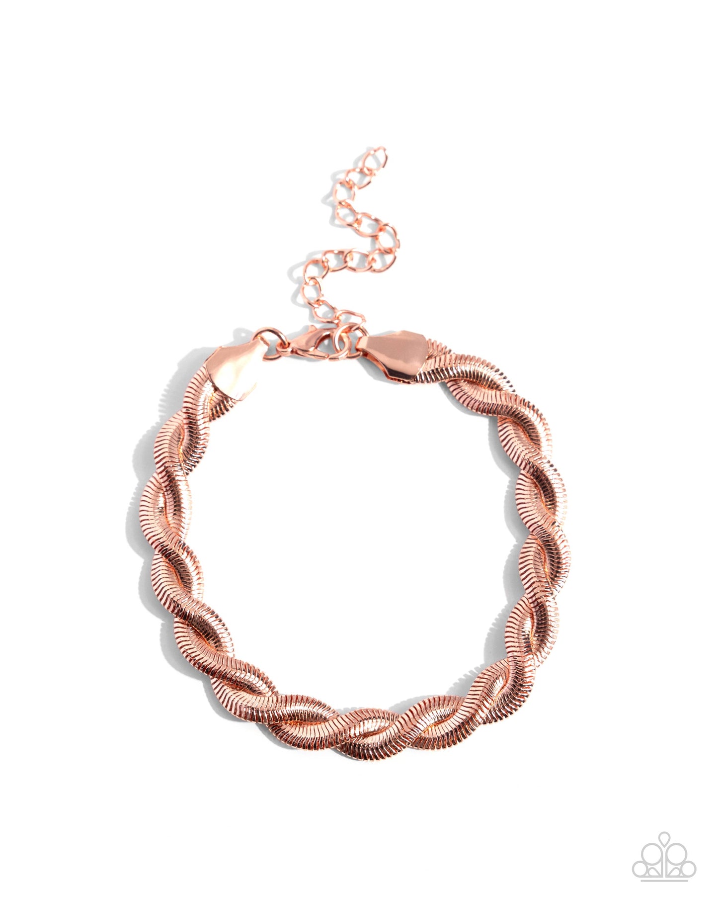 Tasteful Twists - Copper - Shiny Copper Snake Twist Chain Bracelet Paparazzi