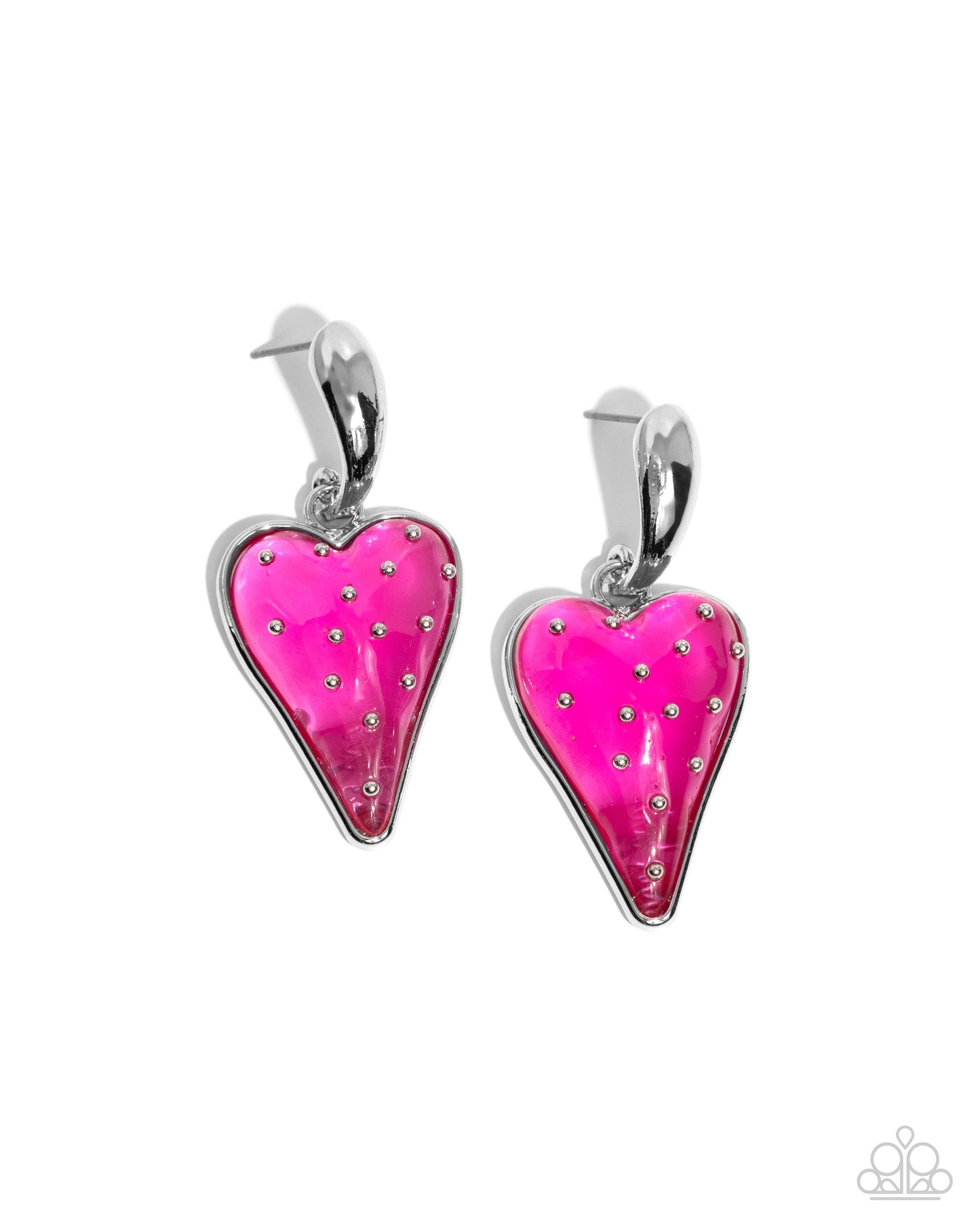 Glossy Goodwill - Pink Strawberry Post Earring Paparazzi E2085