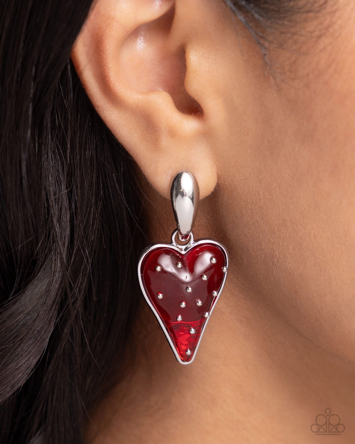 Glossy Goodwill - Red Strawberry Post Earring Paparazzi E2116