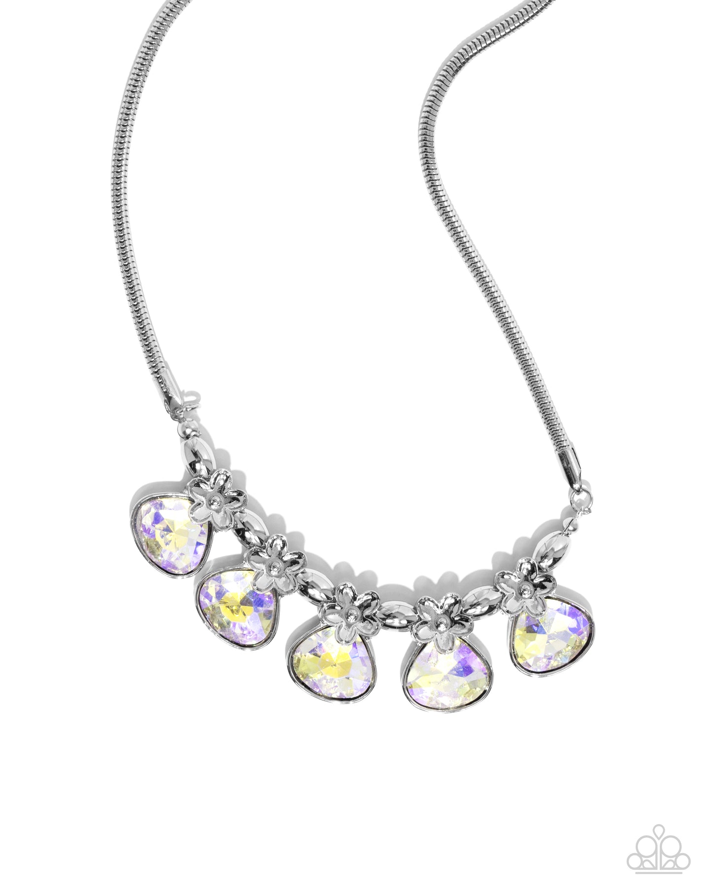 Teardrop Tribute - Yellow UV Shimmer Necklace Paparazzi N2488