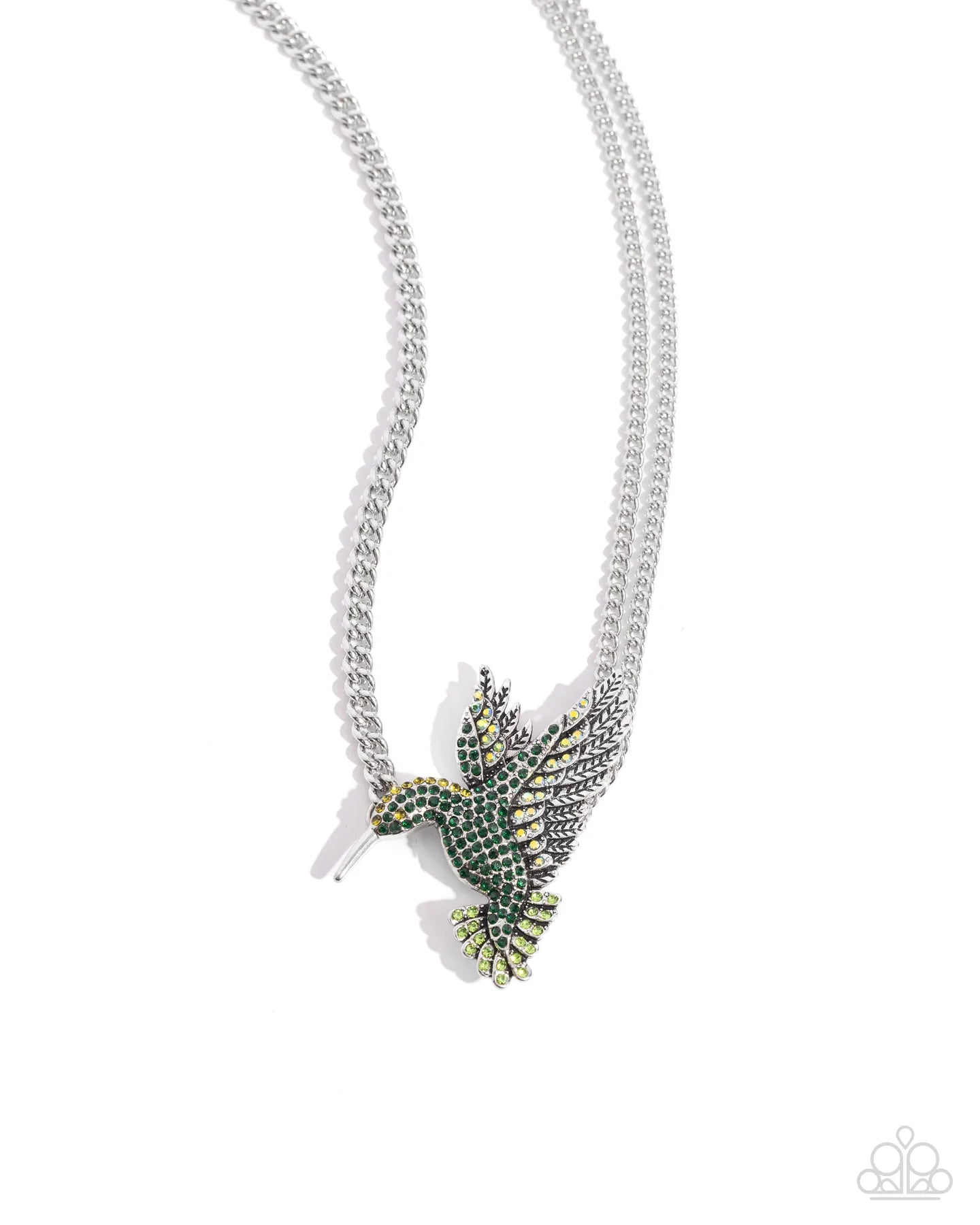 Hummingbird Headline Green Necklace Paparazzi N2379