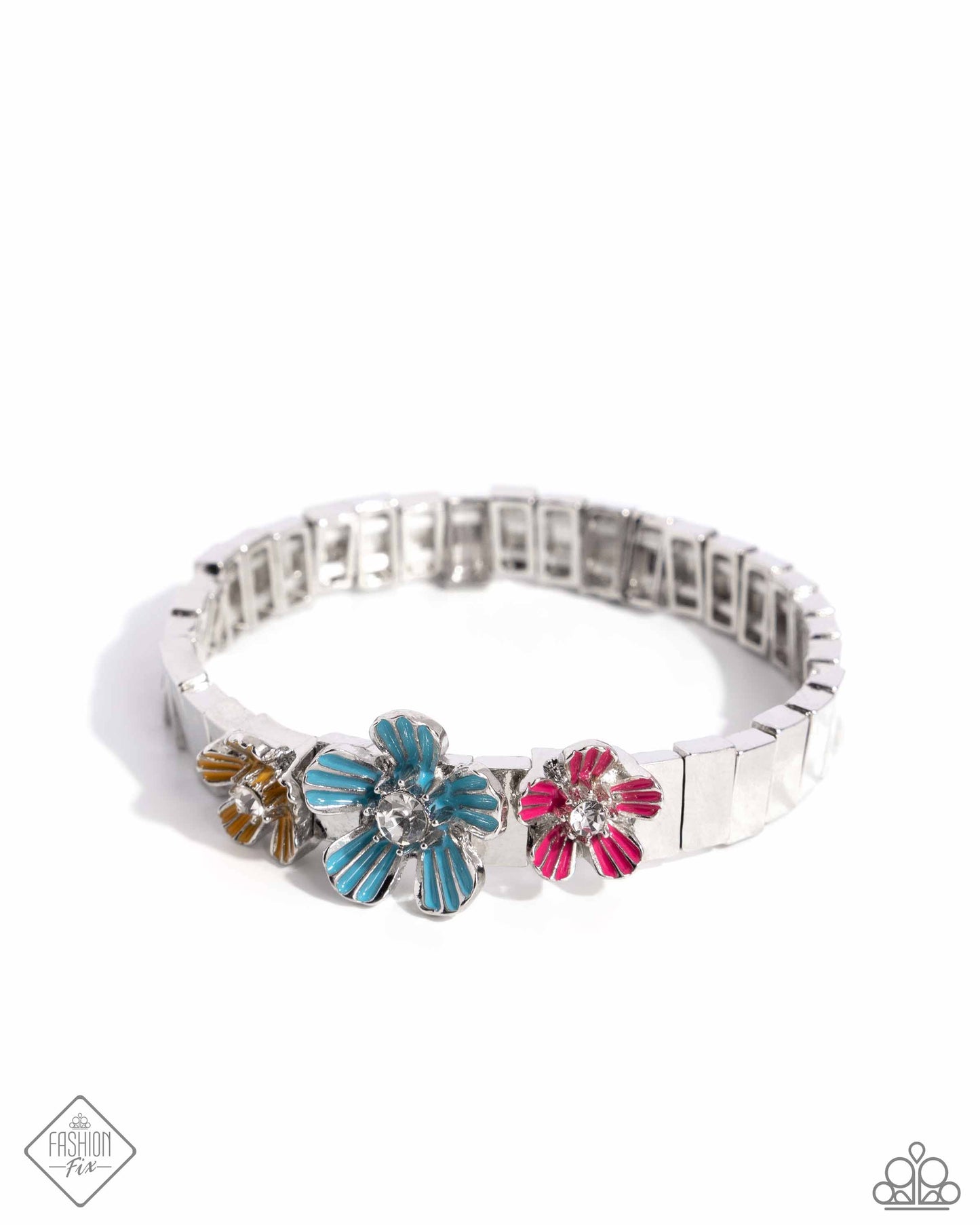 Hamptons Headline - Multi Colored Flower Stretch Bracelet Fashion Fix Glimpses Of Malibu June 2024 Paparazzi B1725