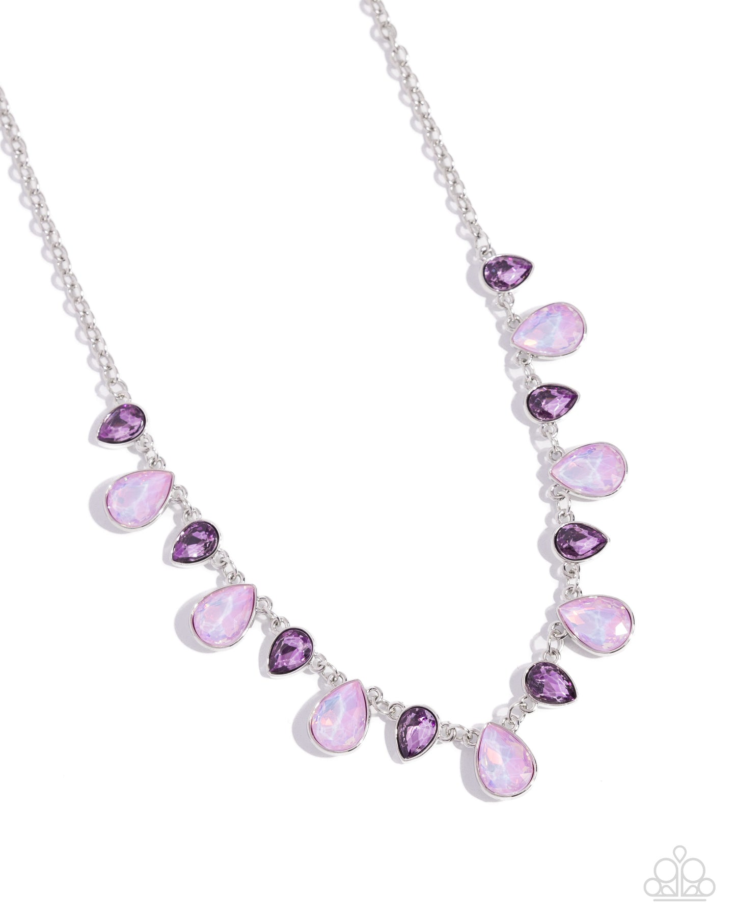 Summer Season - Purple Opalescent & Teardrop Necklace Paparazzi N2390