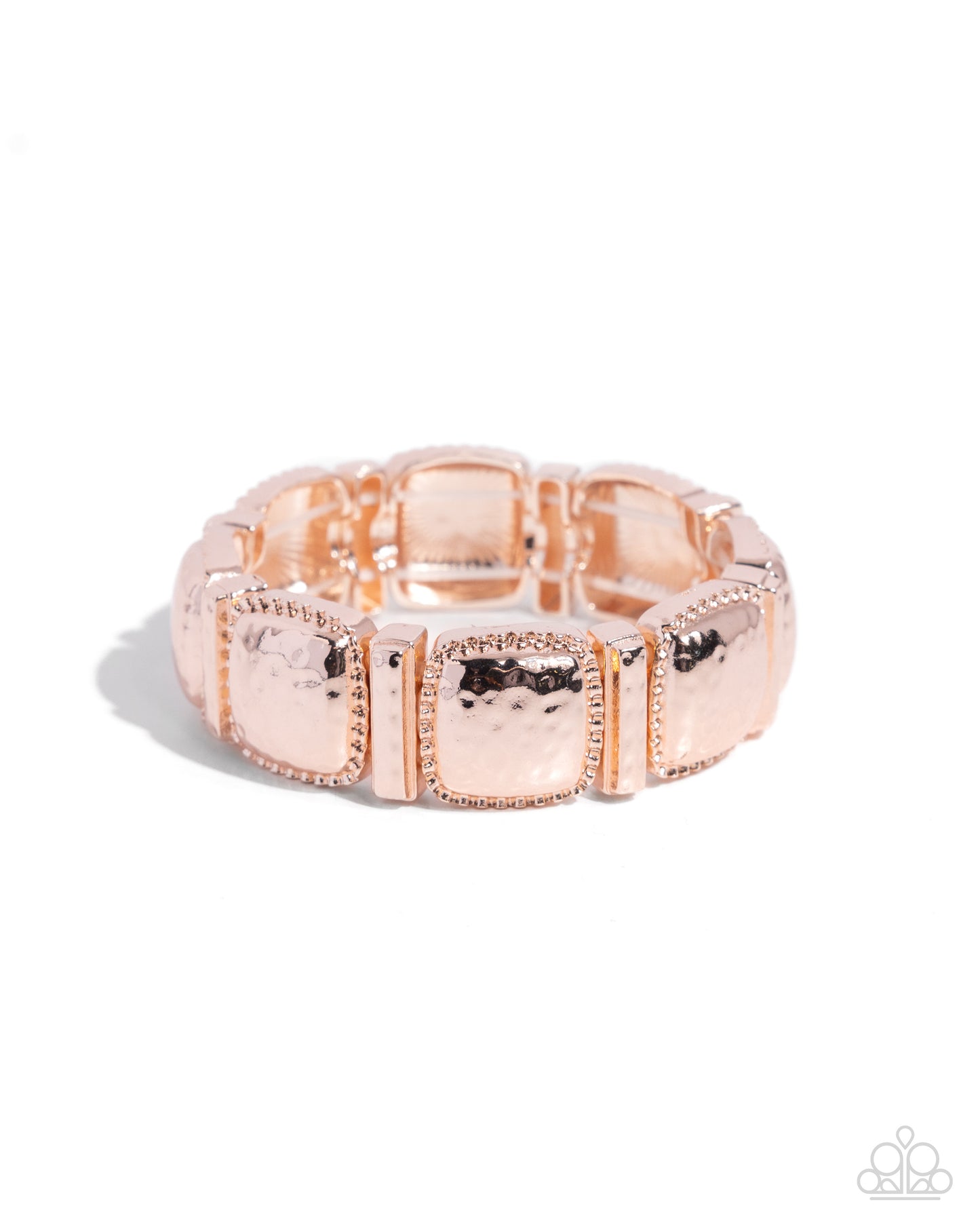 Textured Tranquility - Rose Gold Stretch Bracelet Paparazzi B1771