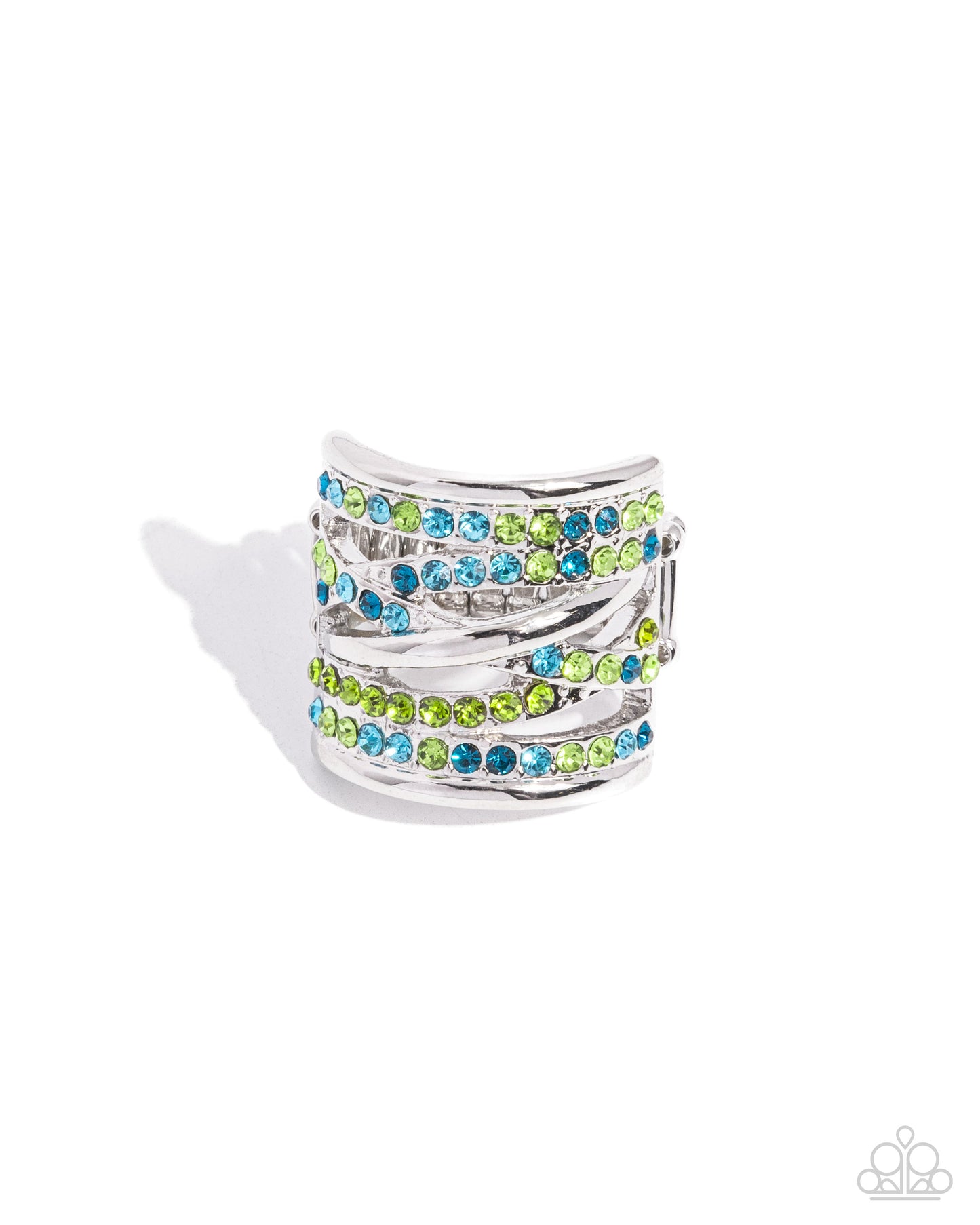 TWIST-Taker - Green & Blue Multicolored Rhinestone Ring Paparazzi