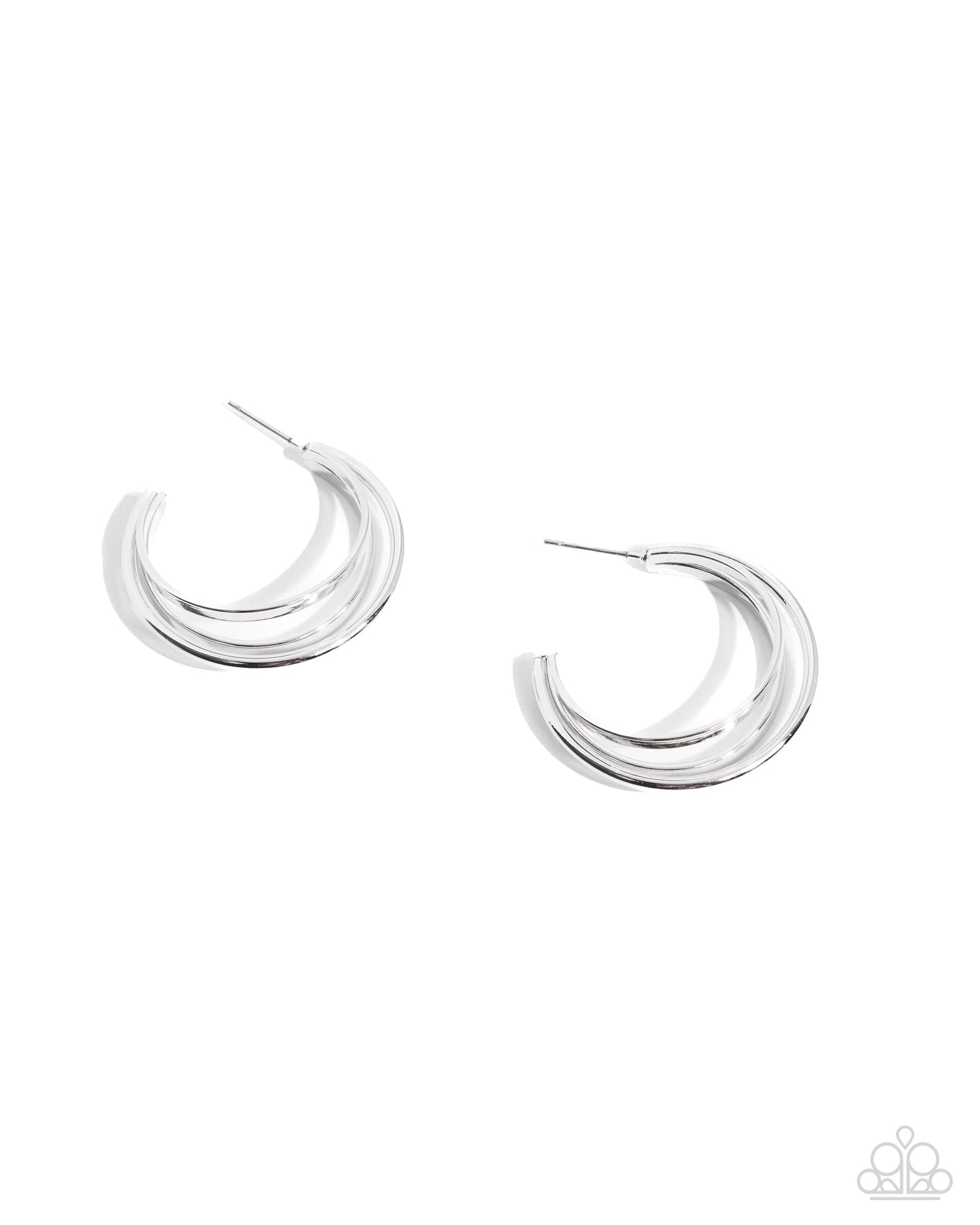 Curly Charisma - Silver 1 Inch Hoop Earring Paparazzi