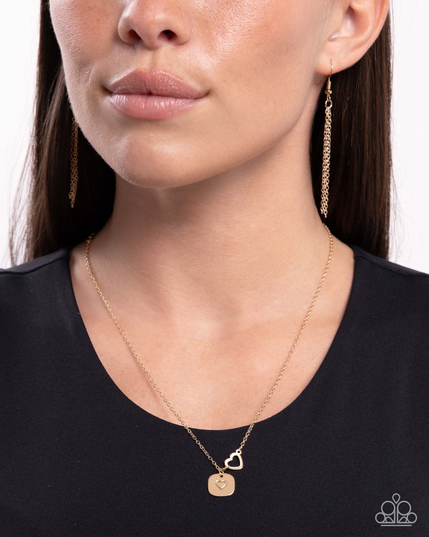 When Can I See You Again? - Gold Heart & Chain Necklace Paparazzi N2485