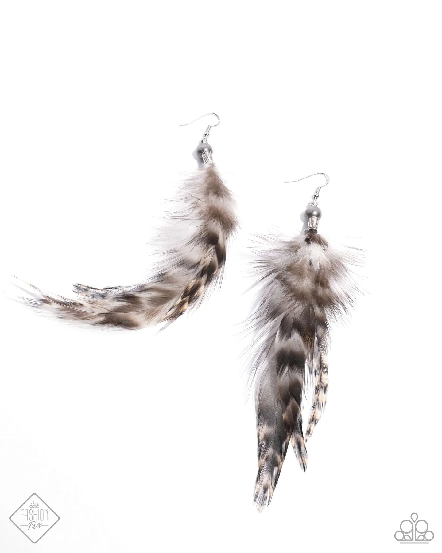 Delicate Desert Brown Feather Earring Simply Santa Fe August 2024 Fashion Fix Paparazzi