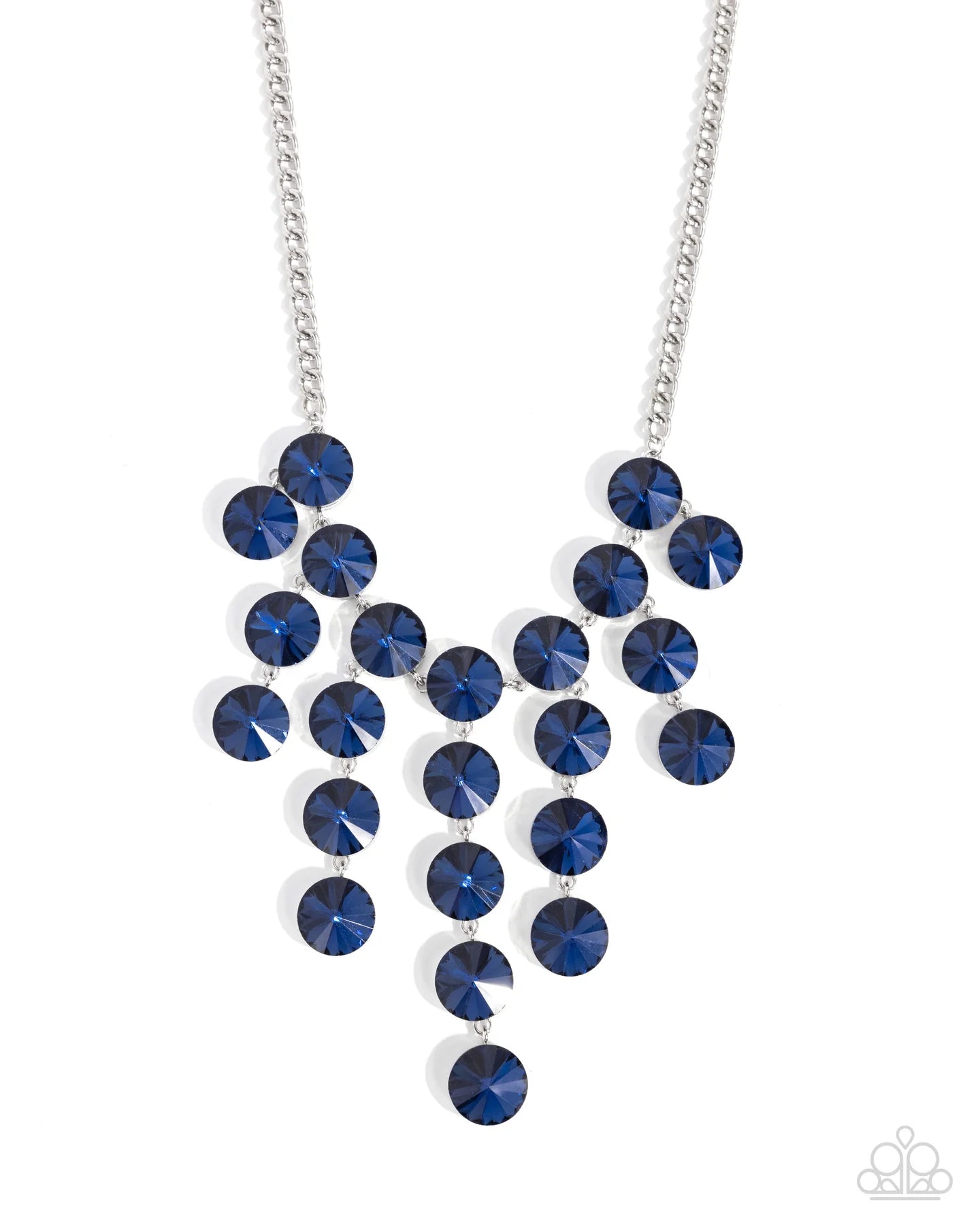 Spotlight Stunner Blue Montana Rhinestone Blockbuster Necklace Paparazzi N2504