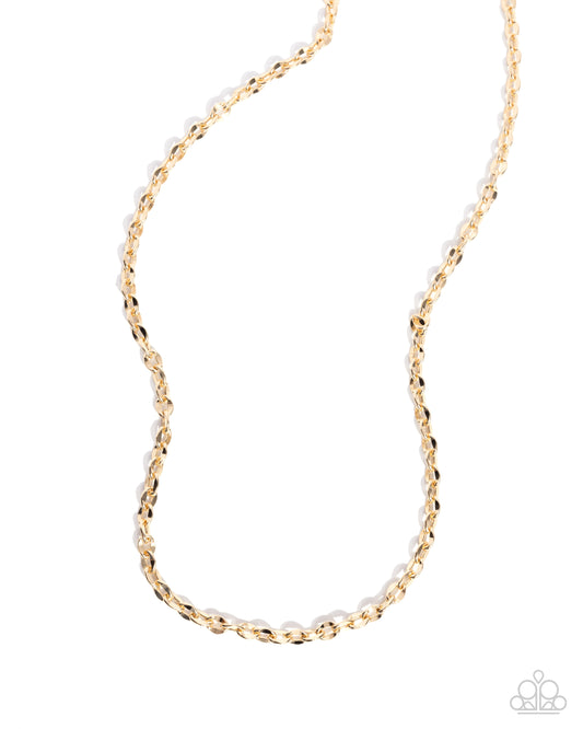 Paparazzi Cable Charisma - Gold Urban Cable Chain Necklace N3859