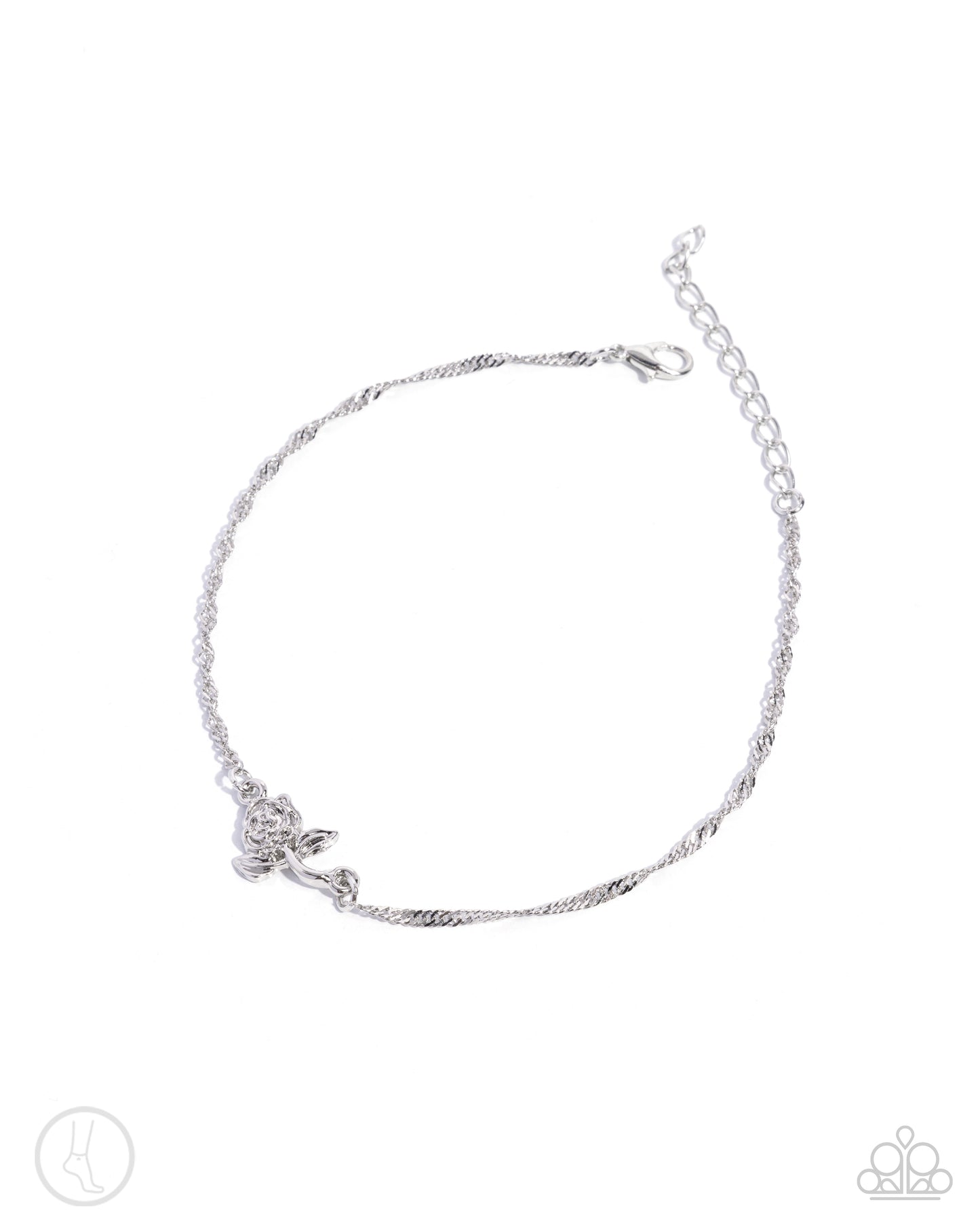 Rose Review - Silver Rose Anklet 2024 Convention Exclusive Paparazzi B1719