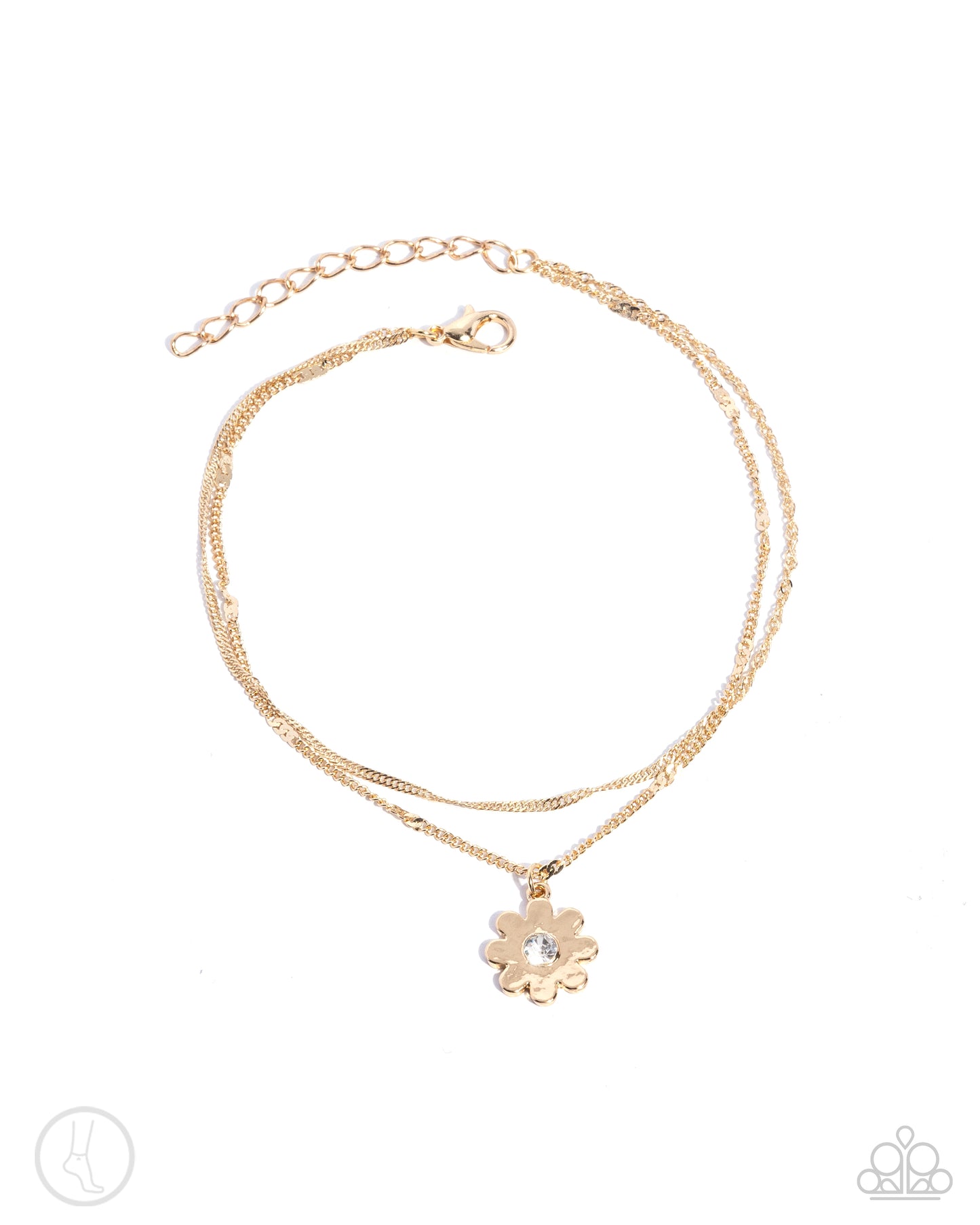 Blossoming Breeze - Gold Flower Anklet Paparazzi B1707