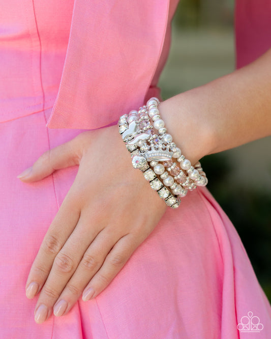 Feminine Charm - Pink Stretch Bracelet Set Paparazzi