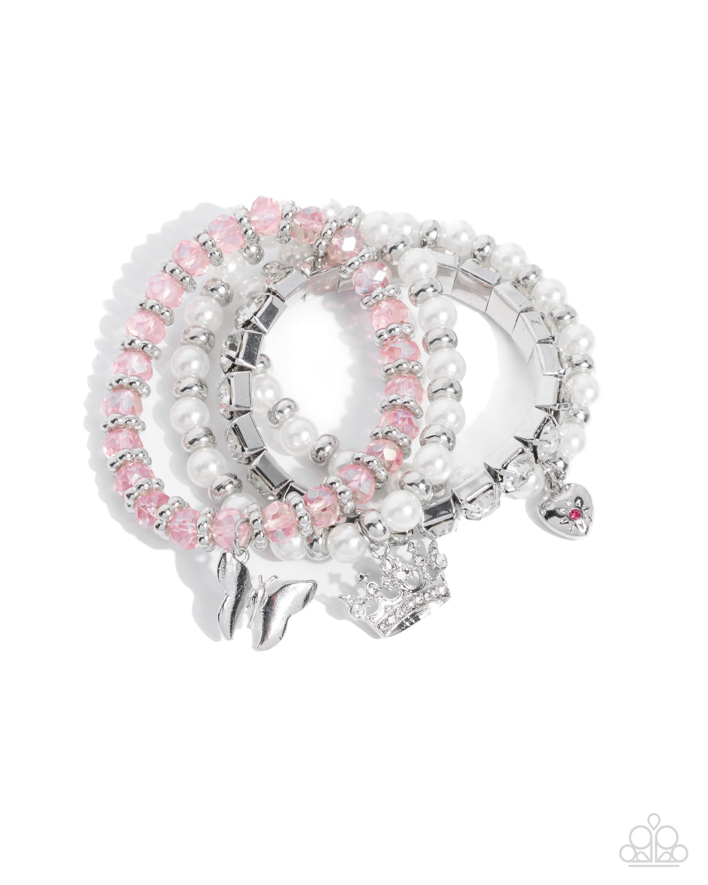 Feminine Charm - Pink Stretch Bracelet Set Paparazzi