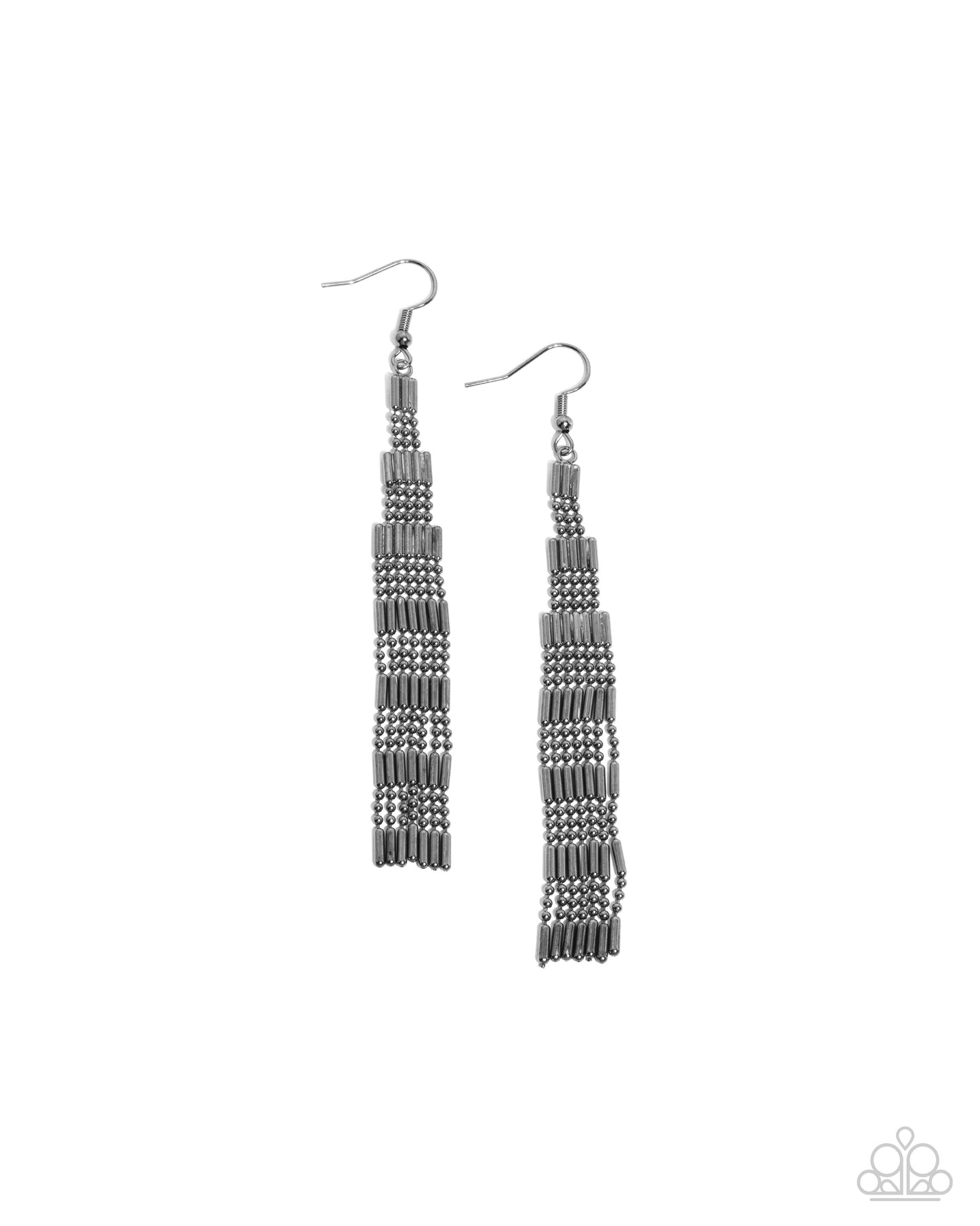 Empire State Etiquette - Black Gunmetal Empire State Building Inspired Earring Paparazzi E2150