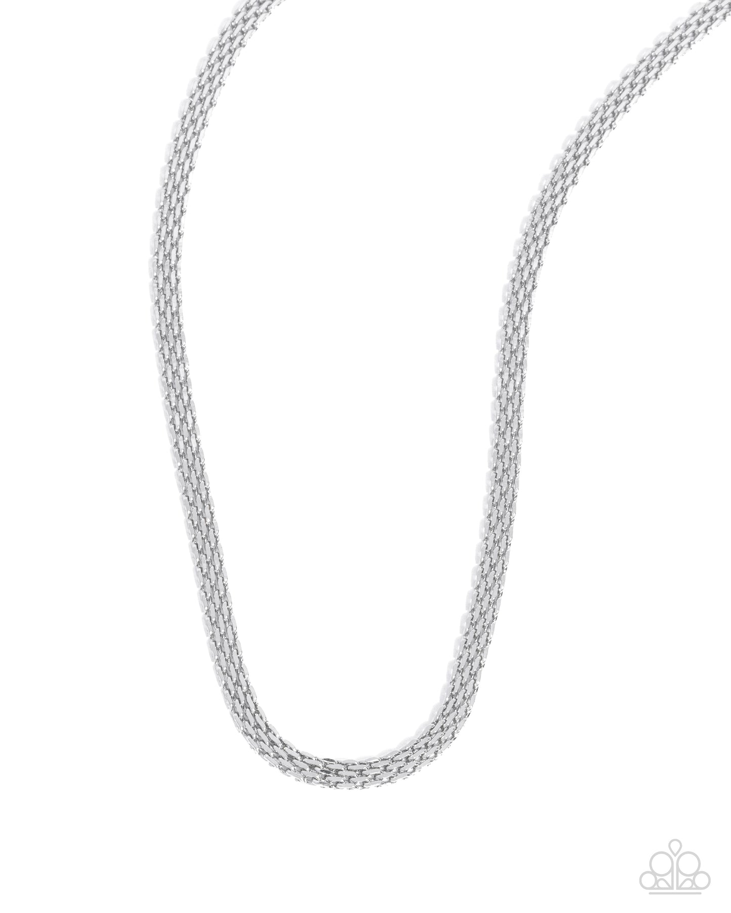 Chained Character - Silver Boston Link Stainless Steel Urban Chain Necklace Paparazzi N2523