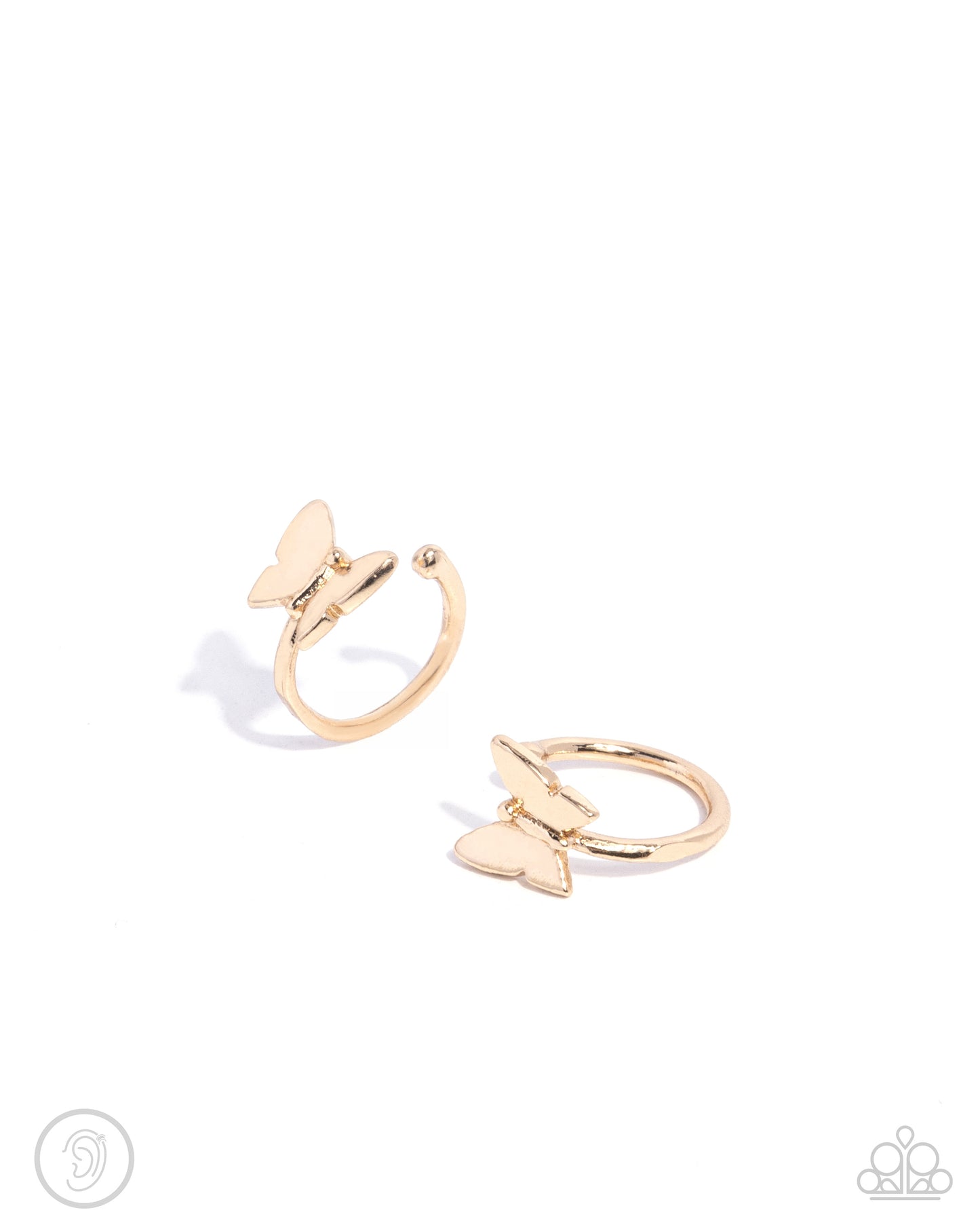 Aerial Attitude - Gold Butterfly Ear Cuff Paparazzi E2153