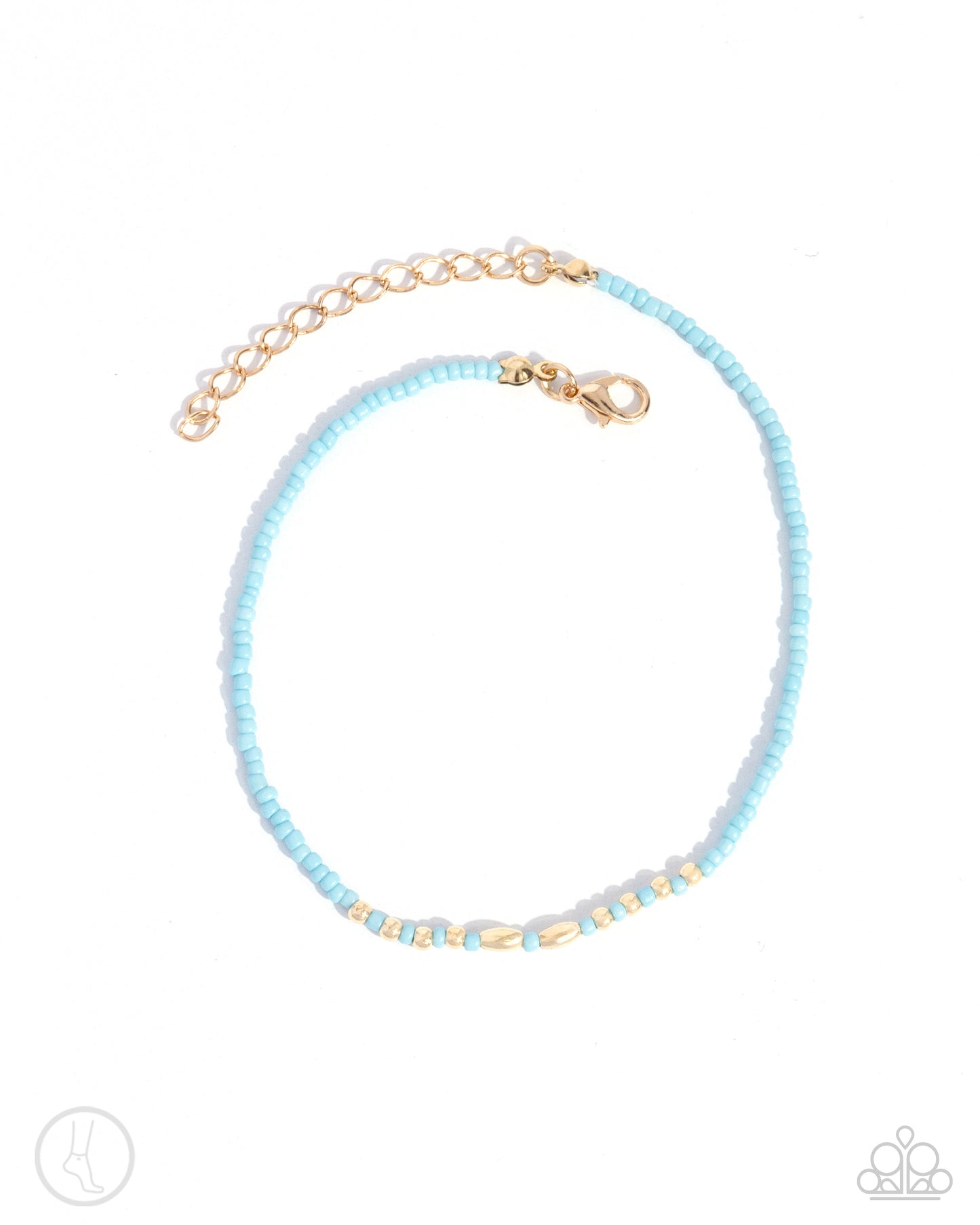 Basic Brightness - Gold Bead, Limpet Shell Seed Bead Anklet Paparazzi B1769