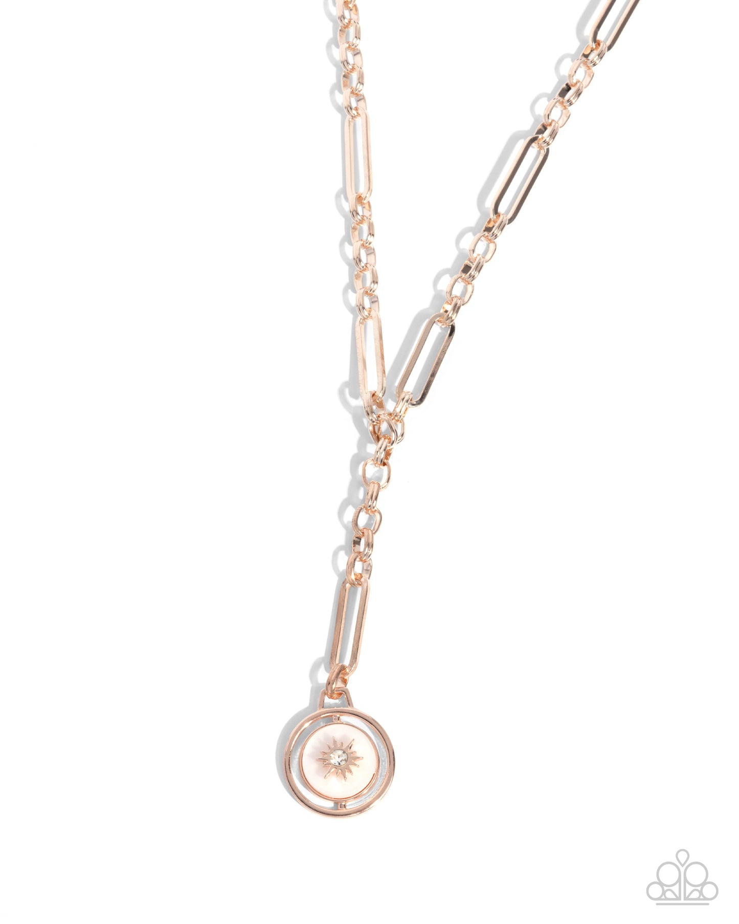 Falling For A Shooting Star - Rose Gold Star Necklace Paparazzi