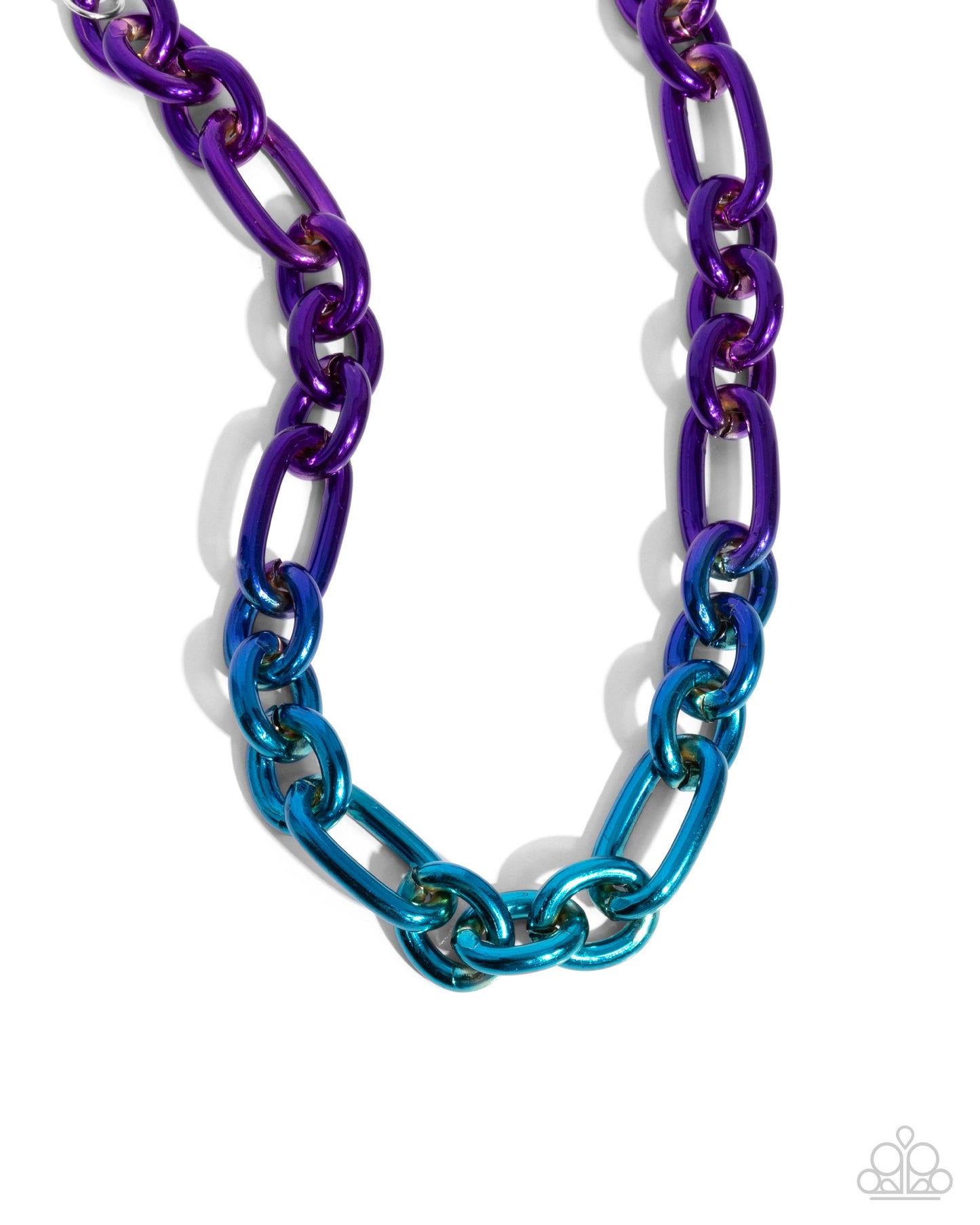 Nuanced Nightlife - Purple To Dark Blue Ombre Look Choker Style Necklace Paparazzi N2517