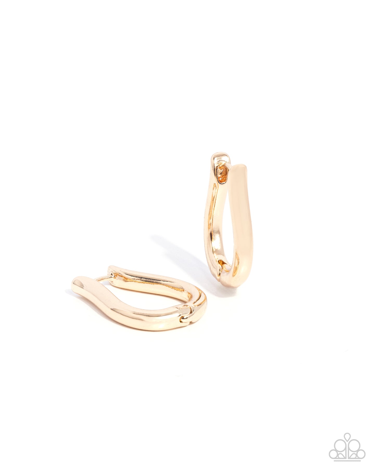 Generous Grace - Gold 3/4 Inch Hinge Hoop Earring Paparazzi E2093