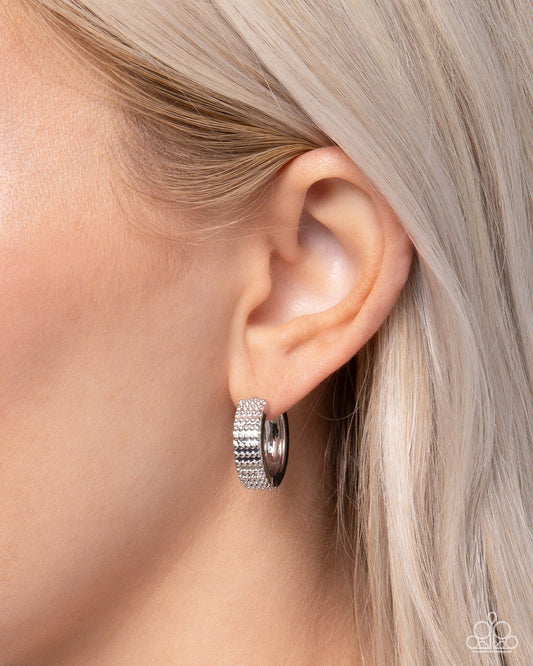 Paparazzi Join The Fun! - Silver 3/4 Inch Hinged Hoop Earring