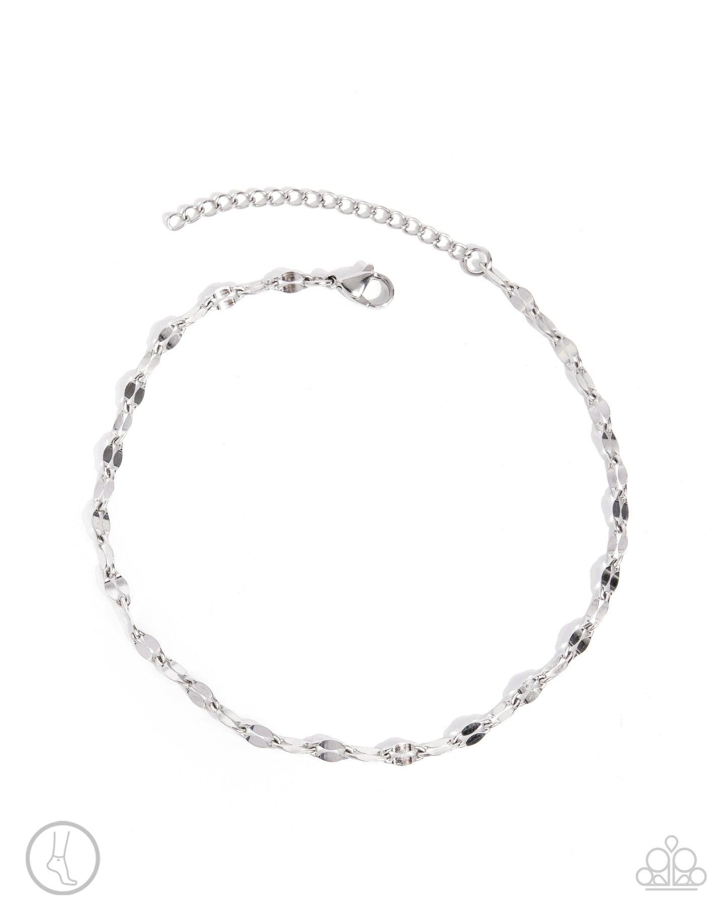 Relaxed Radiance - Silver Link Stainless Steel Anklet Paparazzi B2108