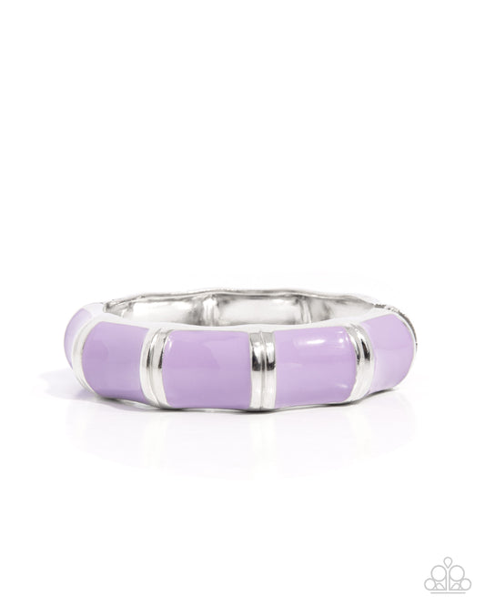 Pearlized Promise - Purple Pastel Lilac Painted Stretch Bracelet Paparazzi B2083