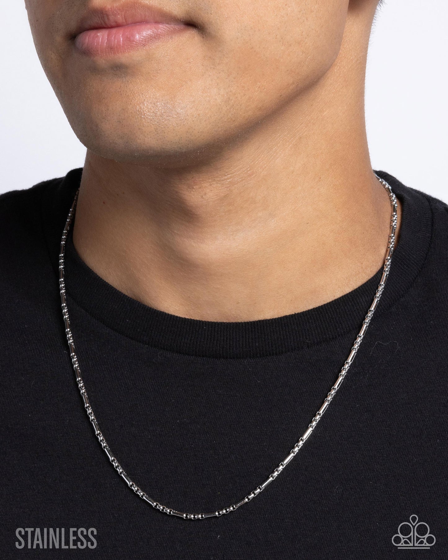 Pondering Paperclip - Silver Stainless Steel Urban Chain Necklace Paparazzi N3646
