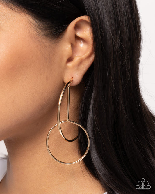 Dreaming of Hoops - Gold 2 1/4 Inch Hoop Earring Paparazzi