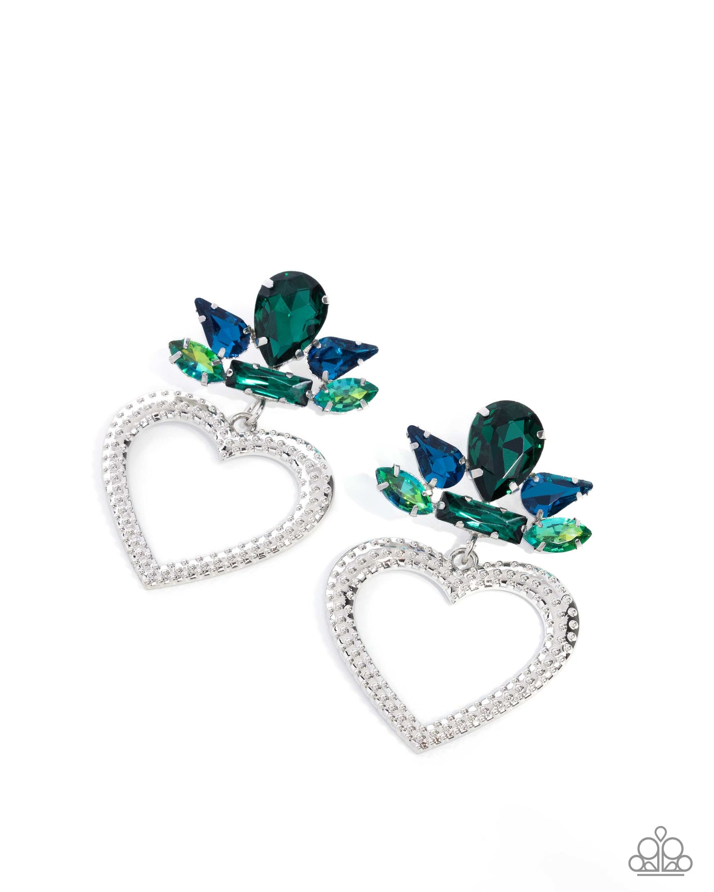 Pushing Perfection - Multi Gem Earring Life Of The Party October 2024 Paparazzi