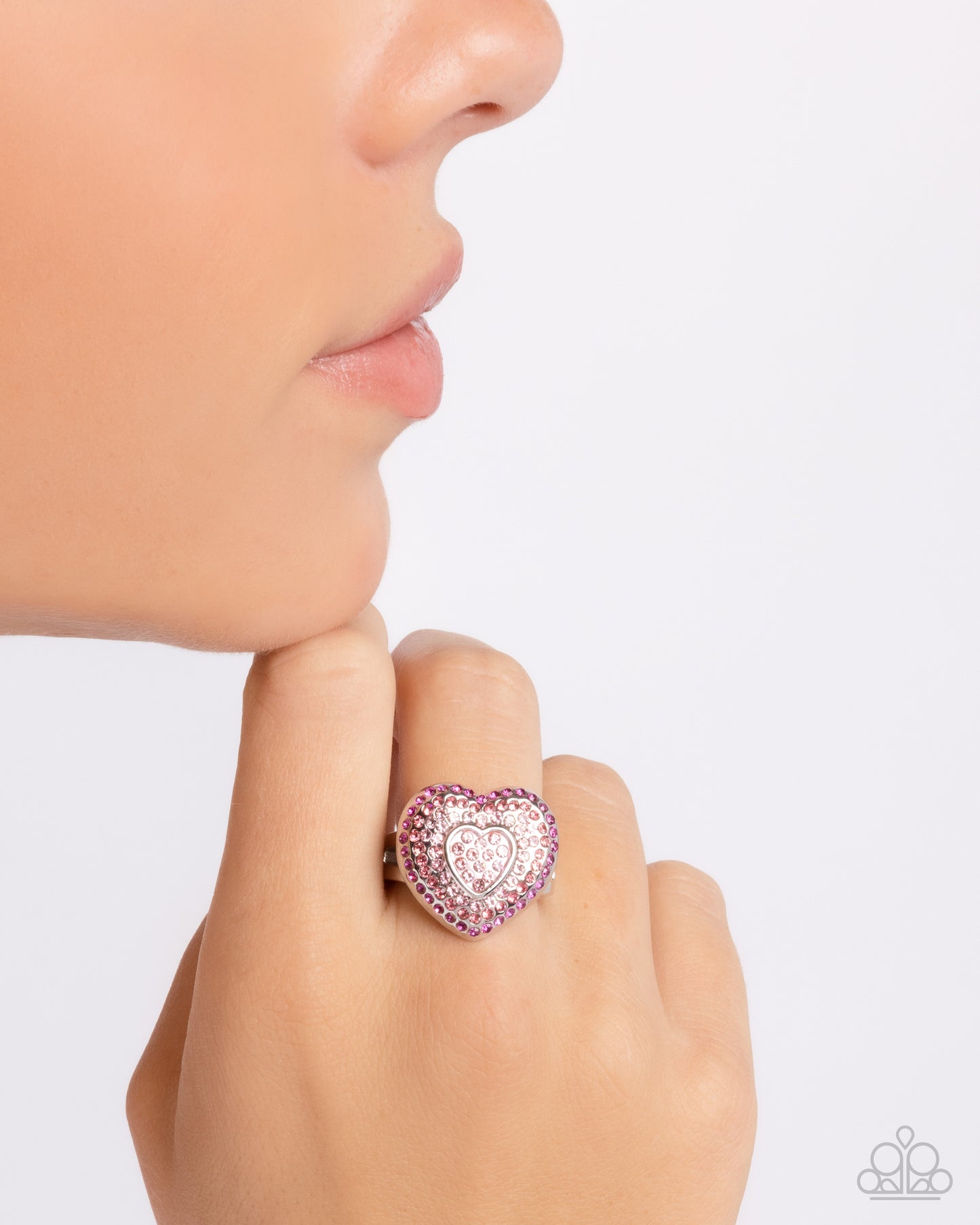 Paparazzi Radiant Resplendence - Pink Ombre' Fuchsia Rhinestone Ring R1392