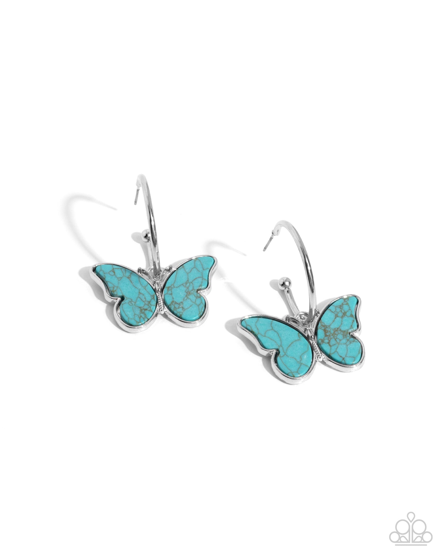 Melodic Mariposa - Blue Butterfly Santa Fe Style Earring Paparazzi