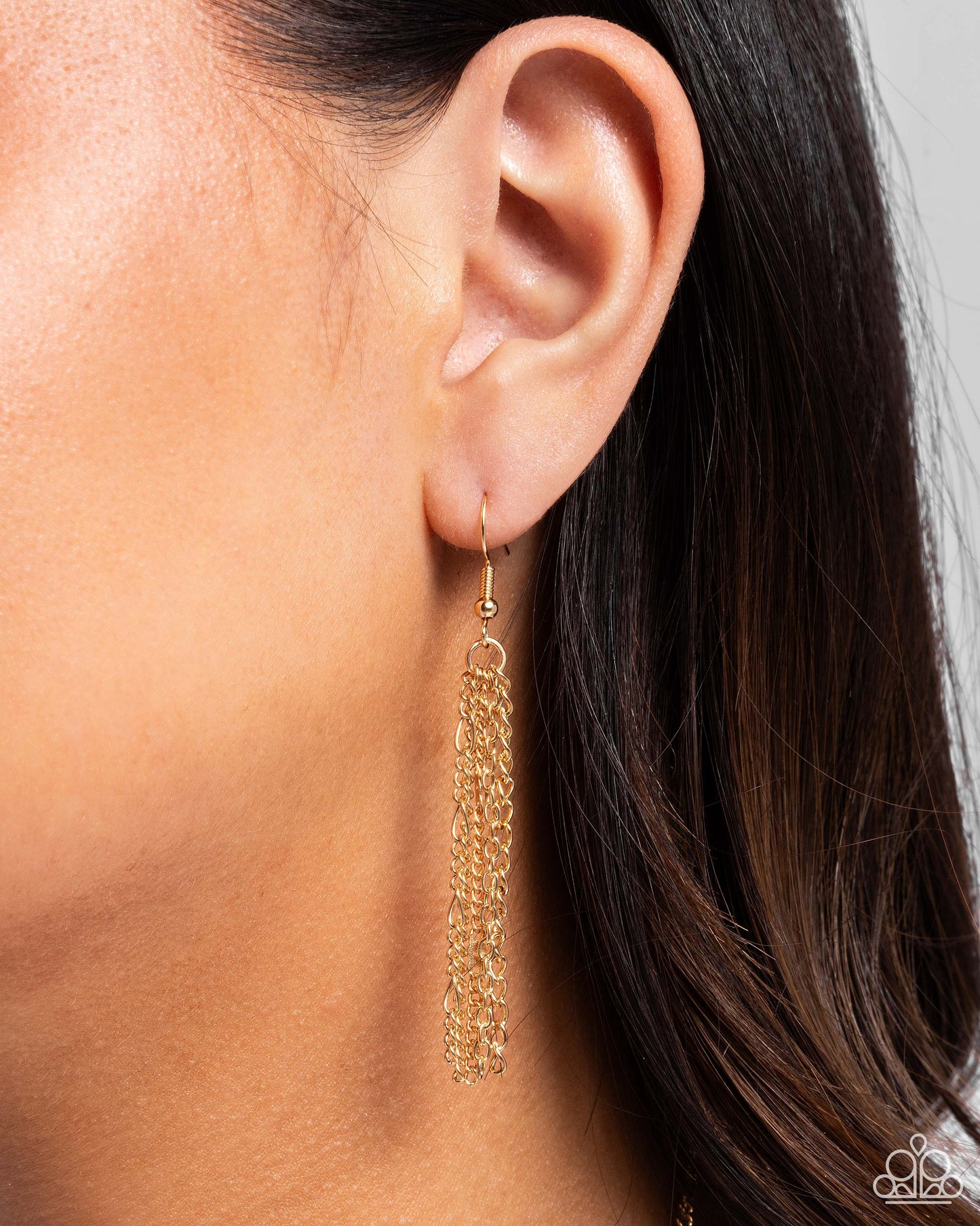 Marine Magic - Red Fish, Green Fish, Gold Figaro Chain Lanyard Necklace Paparazzi N3214